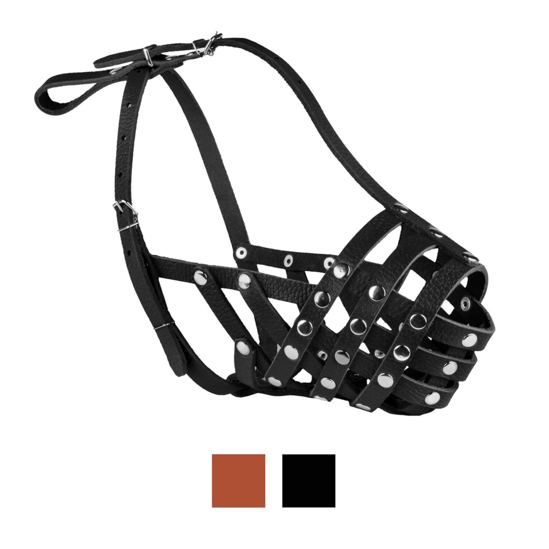 CollarDirect Leather Basket Dog Muzzle for Pitbull CollarDirect