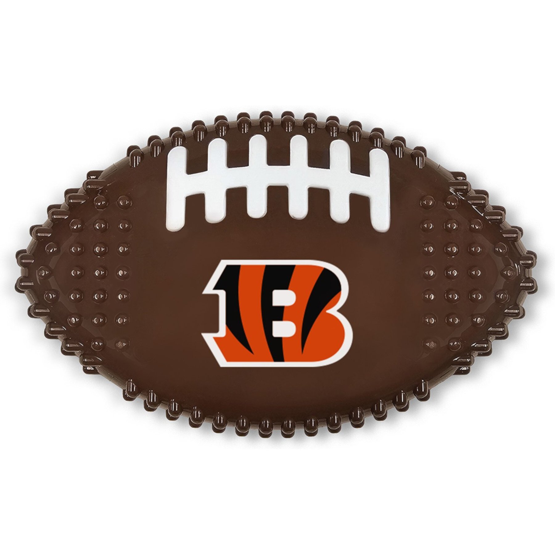 Pets First Cincinnati Bengals Hard Nylon Football Dog Chew Toy, Brown Pets First