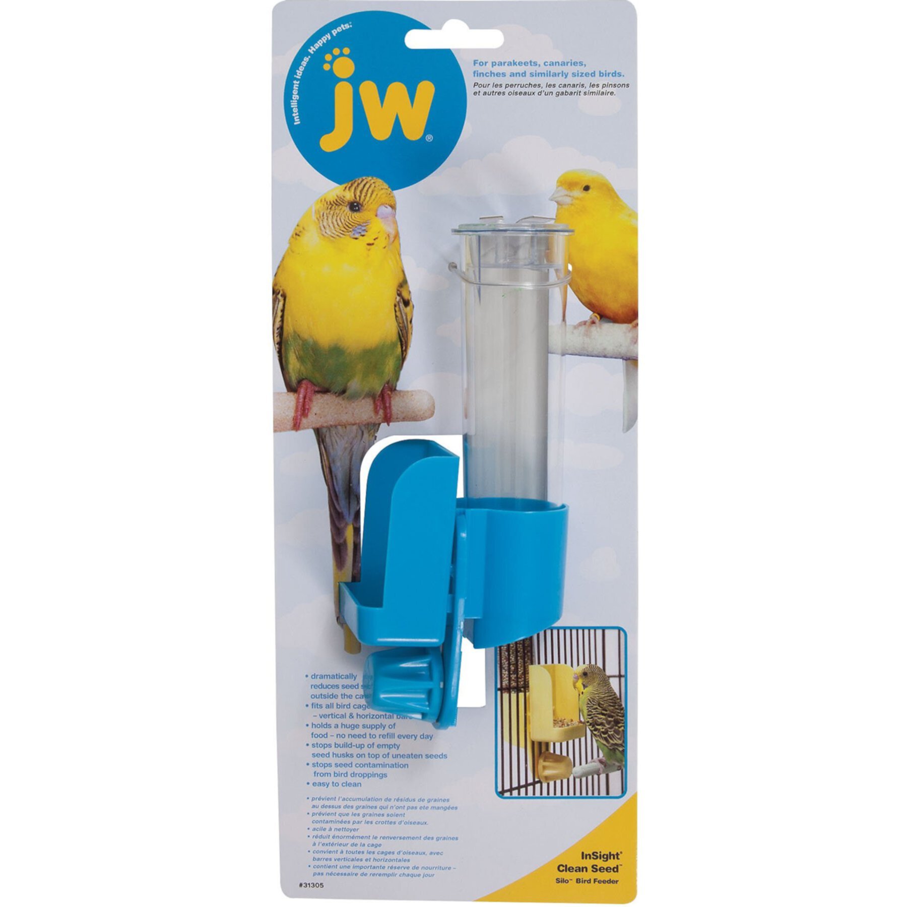 JW Pet Clean Seed Silo Bird Feeder JW Pet