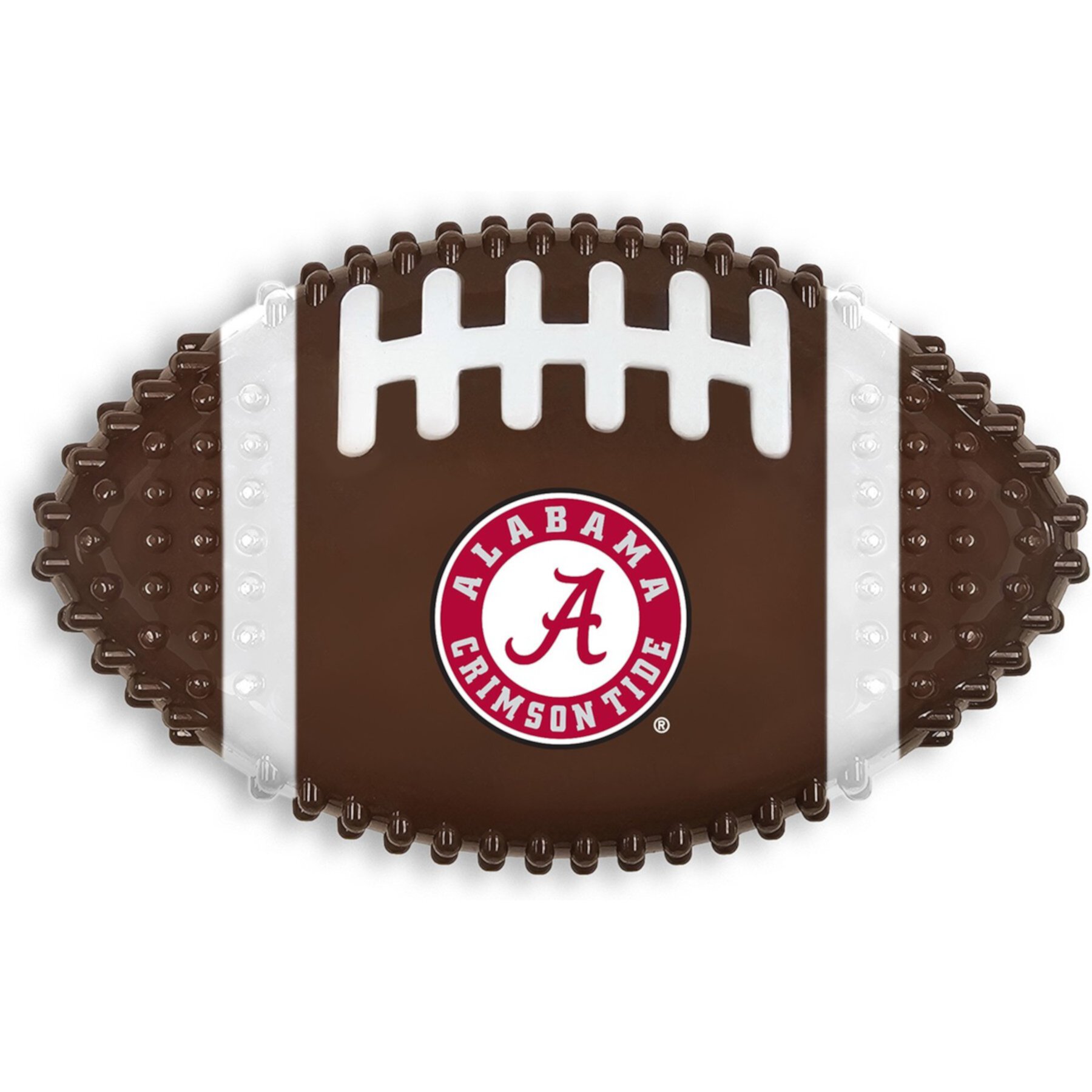 Pets First Alabama Hard Nylon Football Dog Chew Toy, Brown Pets First