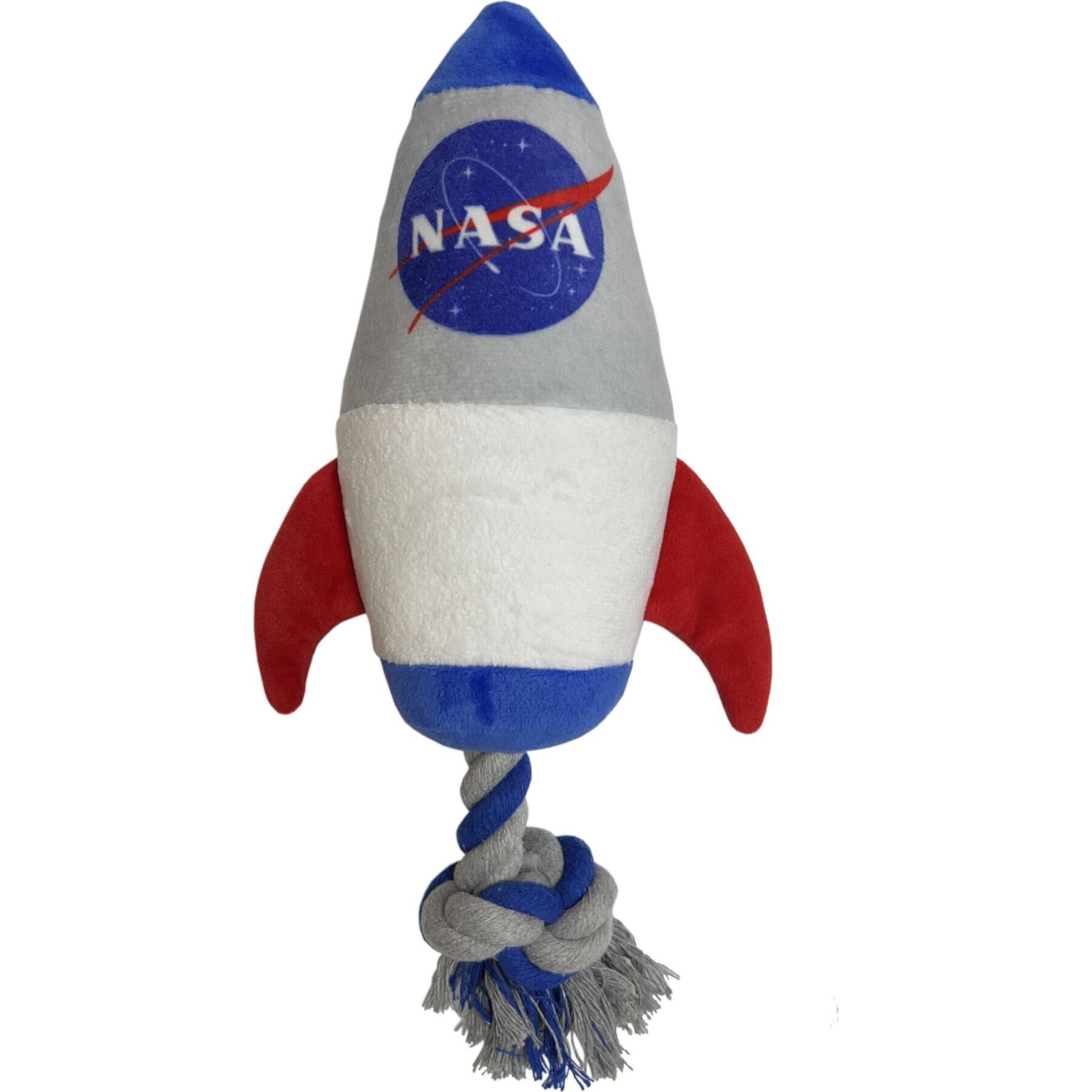 Pets First NASA Rocket Rope Tough Squeaky Dog Chew Toy Pets First