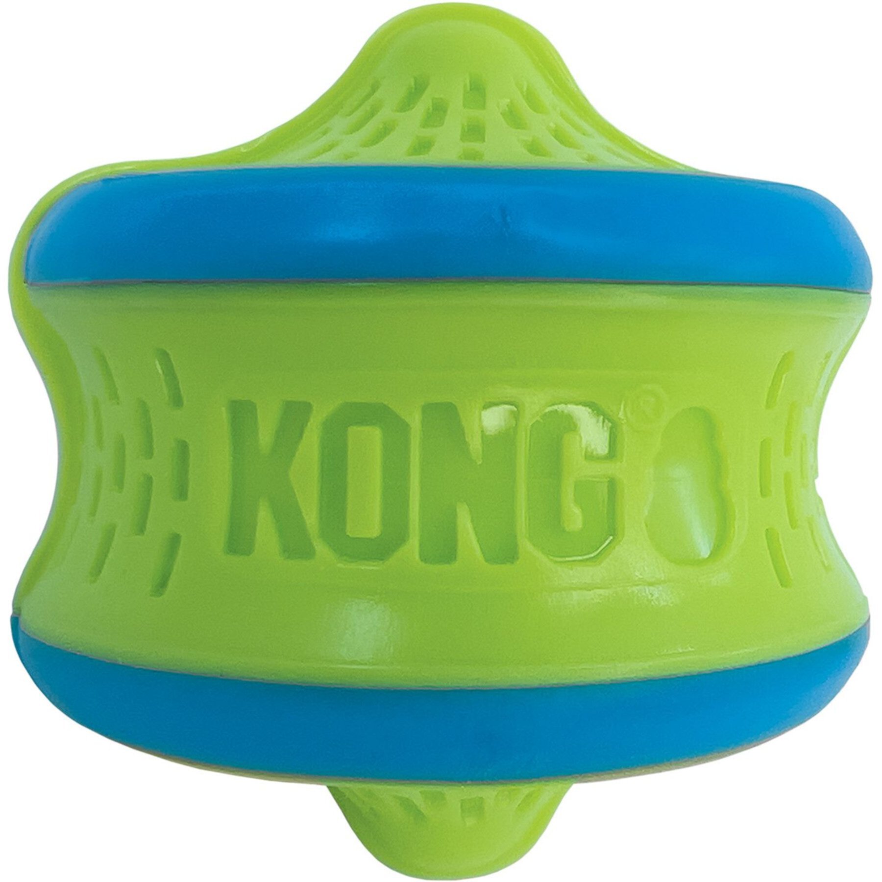 KONG Rambler Rattlez Dog Swirl Ball Toy, Blue/Green, Medium Kong