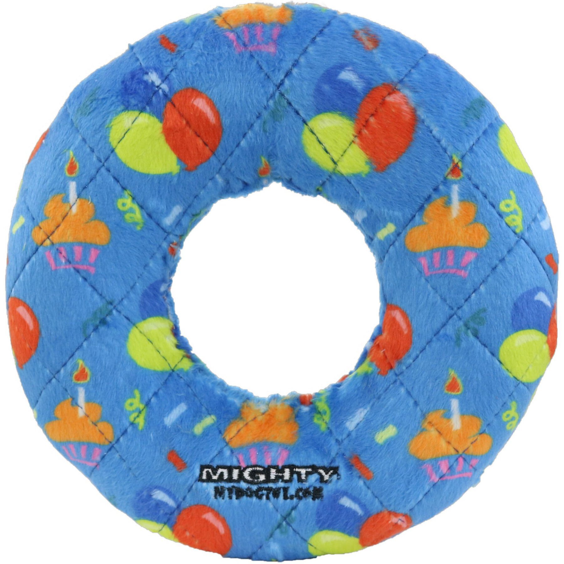 Mighty Celebration Ring Dog Toy, Blue, Medium Mighty