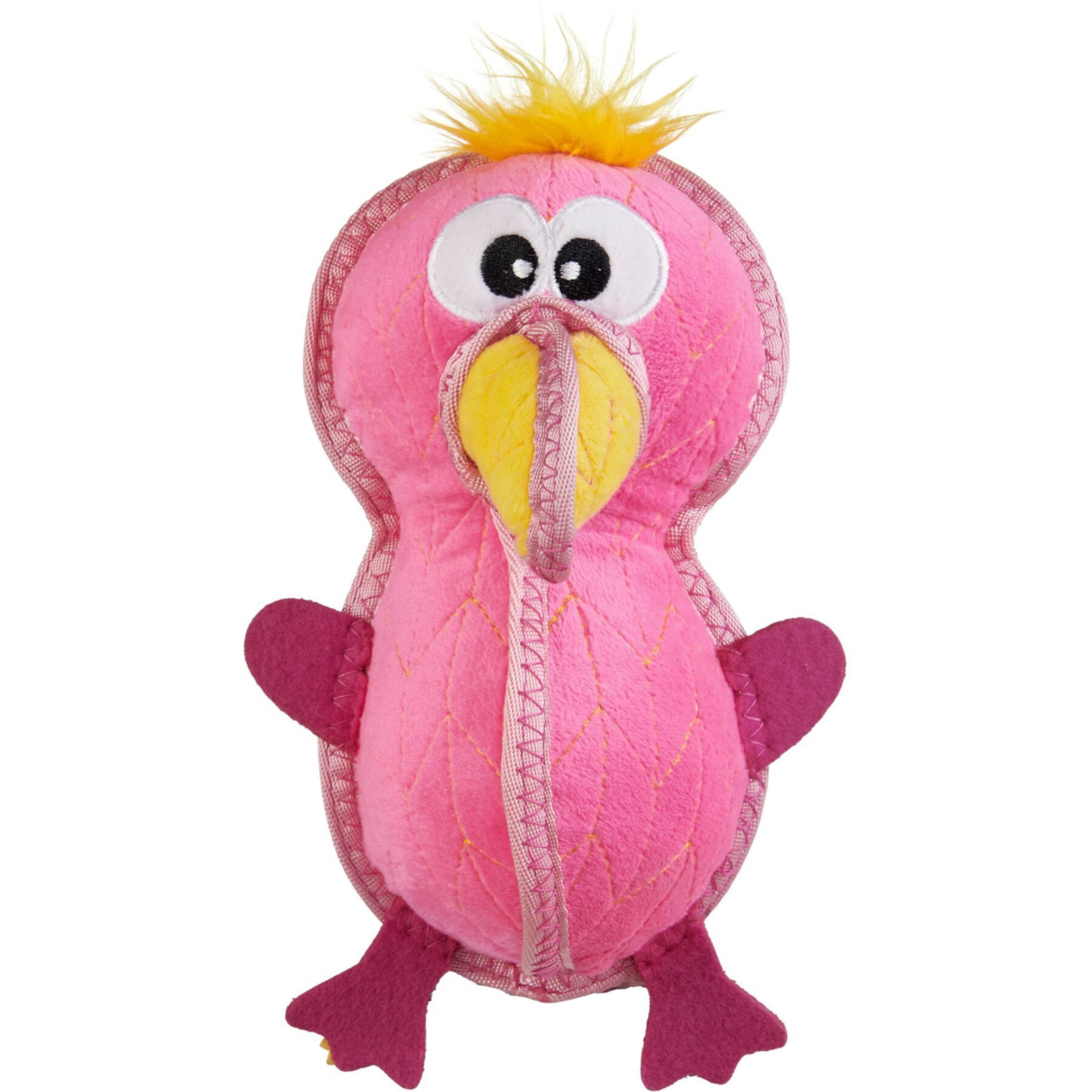 Outward Hound Xtreme Seamz Flamingo Squeaky Durable Dog Toy, Pink, Medium Outward Hound