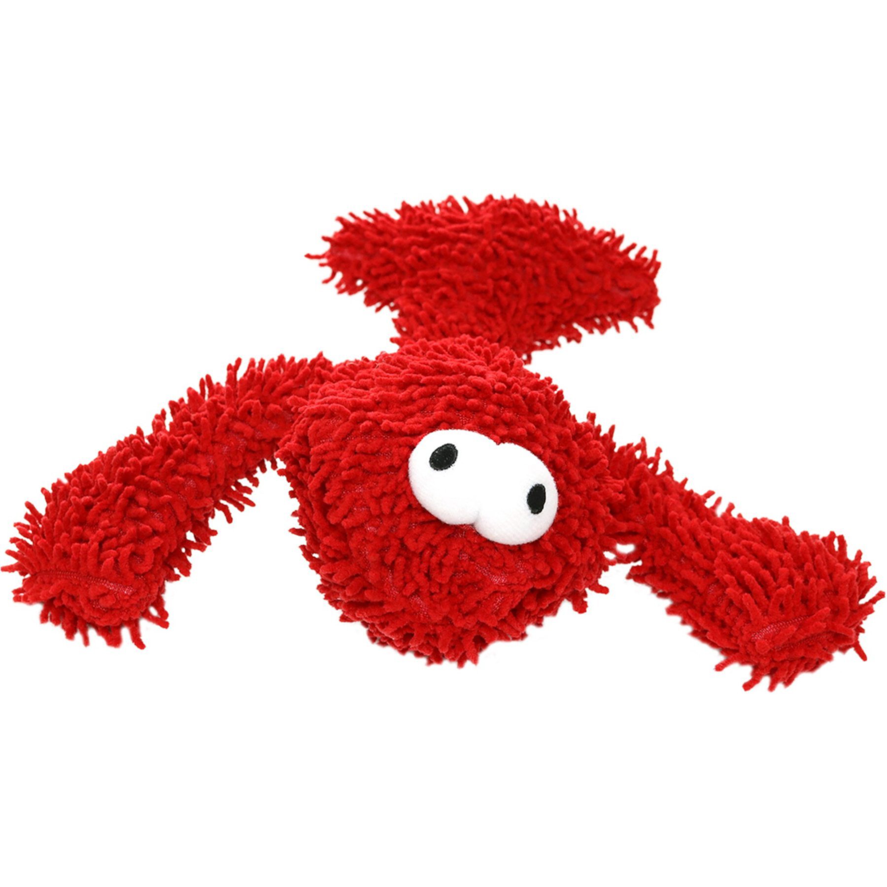 Mighty Microfiber Ball Med Lobster Squeaky Plush Dog Toy, Red Mighty