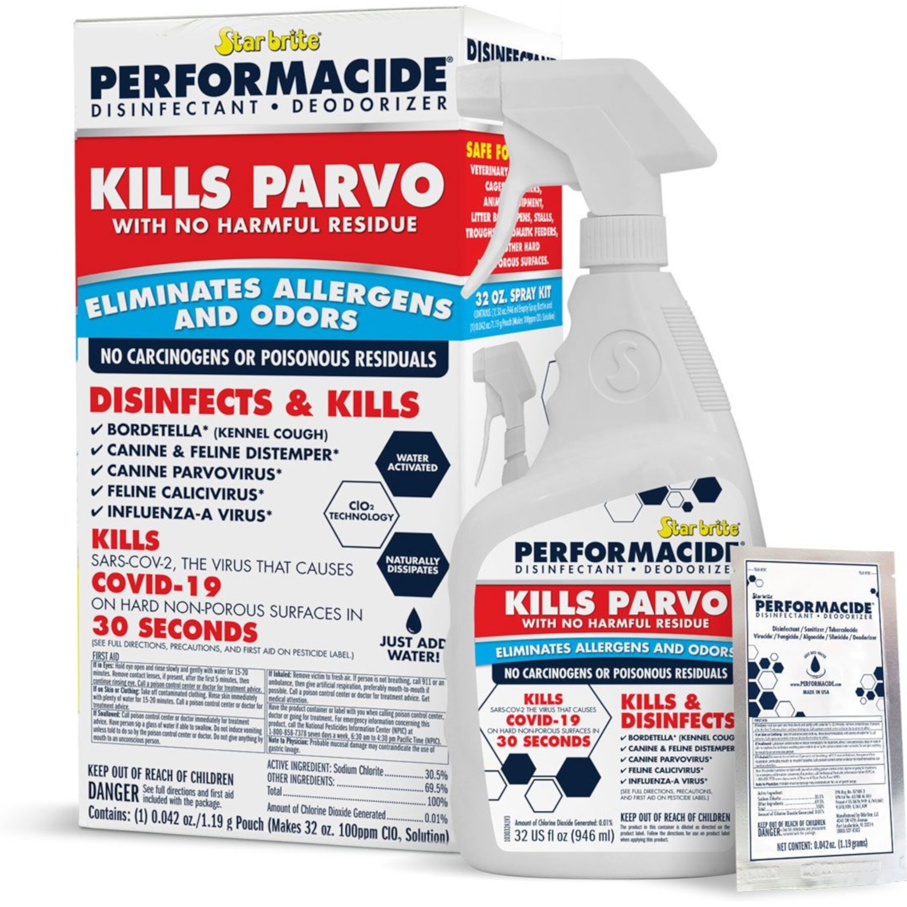 Performacide Kills Parvo Disinfectant & Deodorizer Kit Performacide