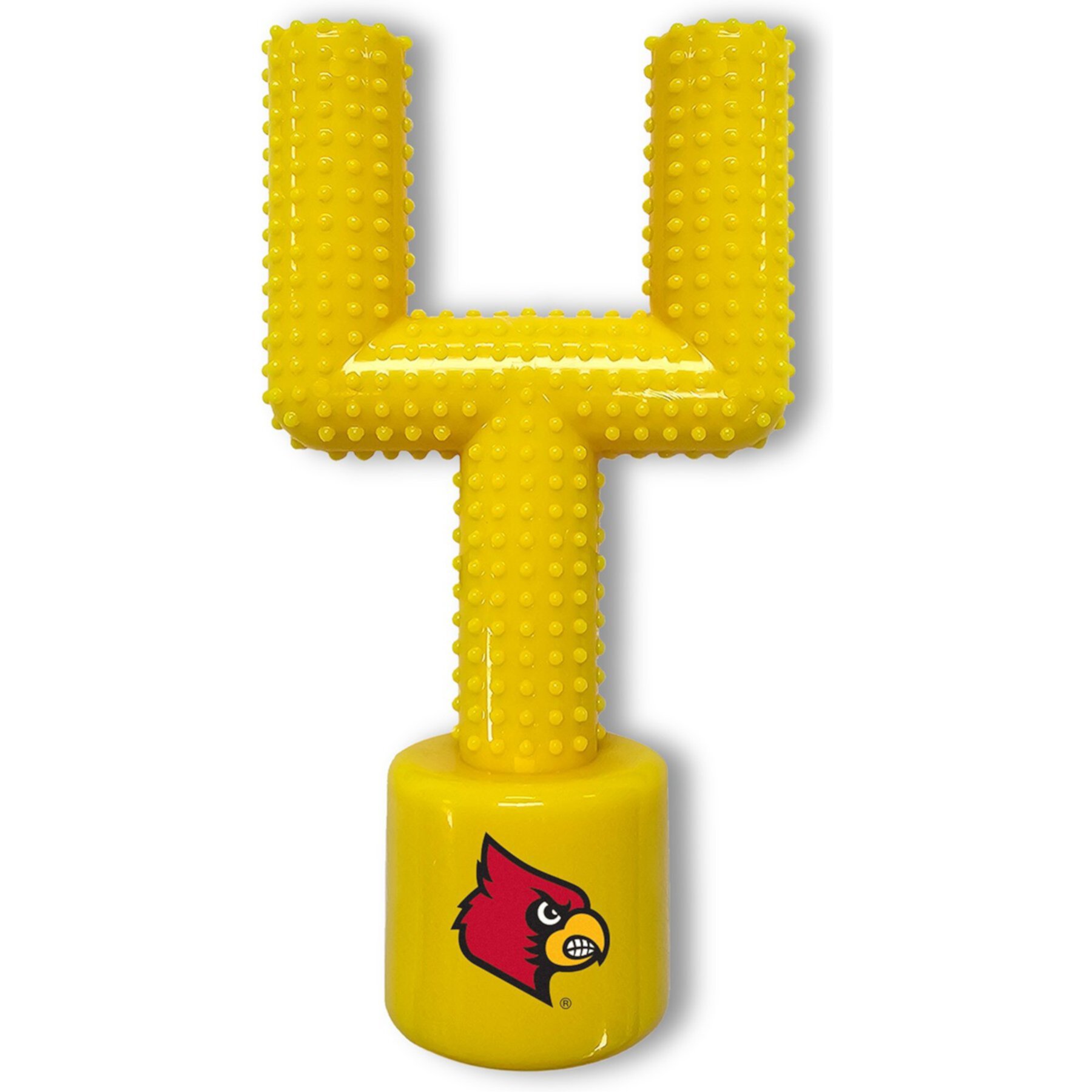 Pets First Louisville Hard Nylon Goal Post Dog Chew Toy, Yellow Pets First