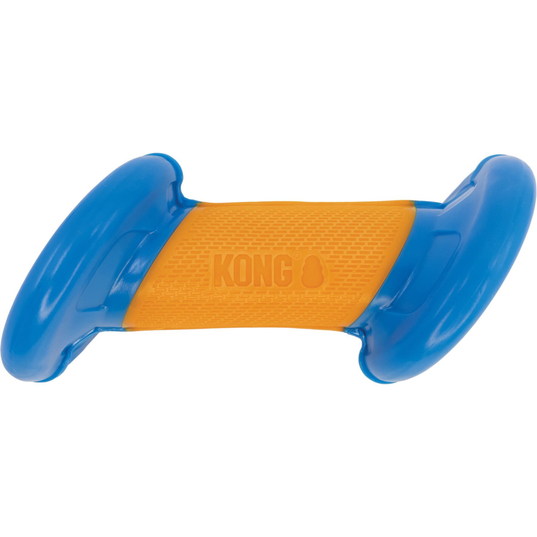 KONG Rambler Rattlez Dog Dumbbell Ball Toy, Orange/Blue, Large Kong