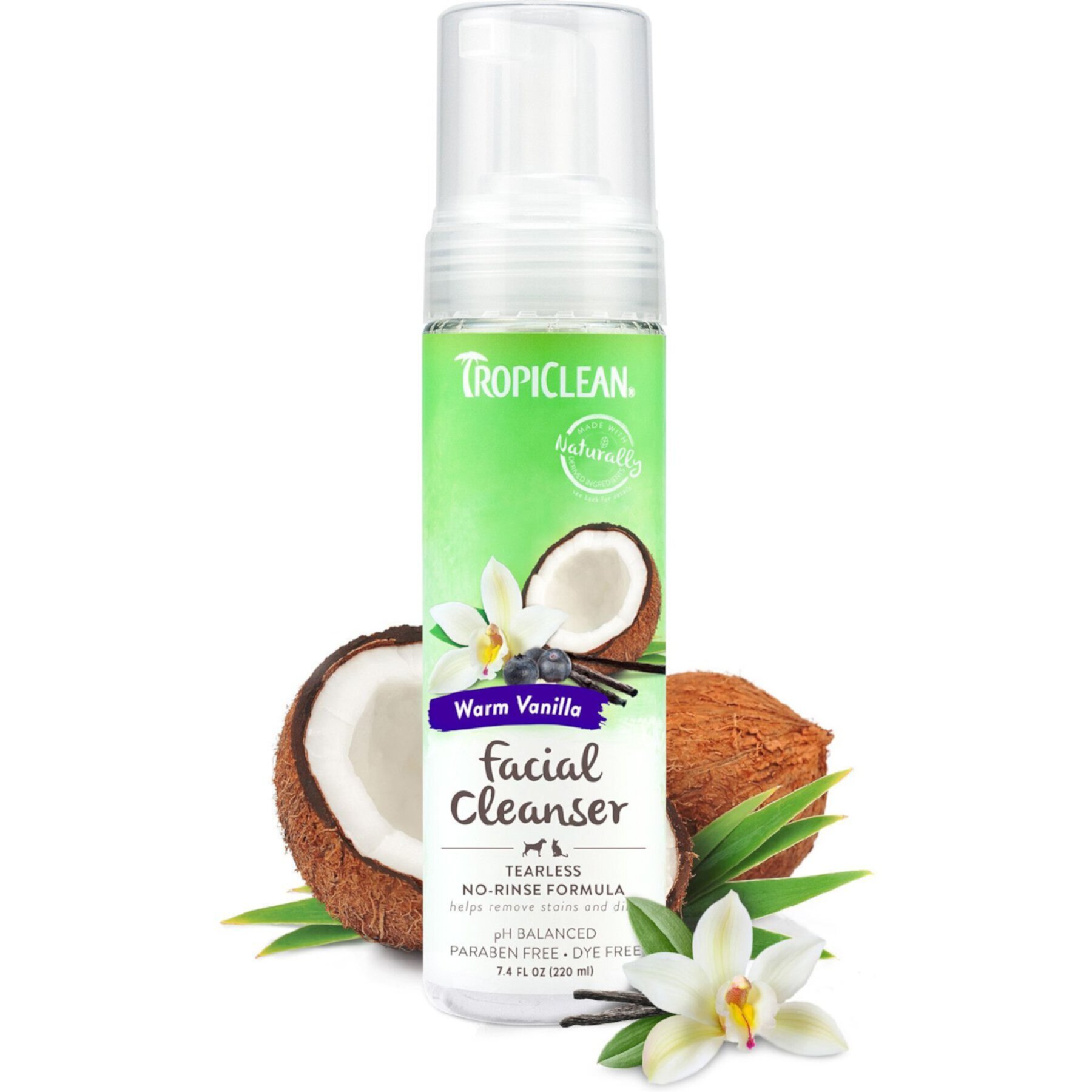 TropiClean Waterless Dog Facial Cleanser TropiClean