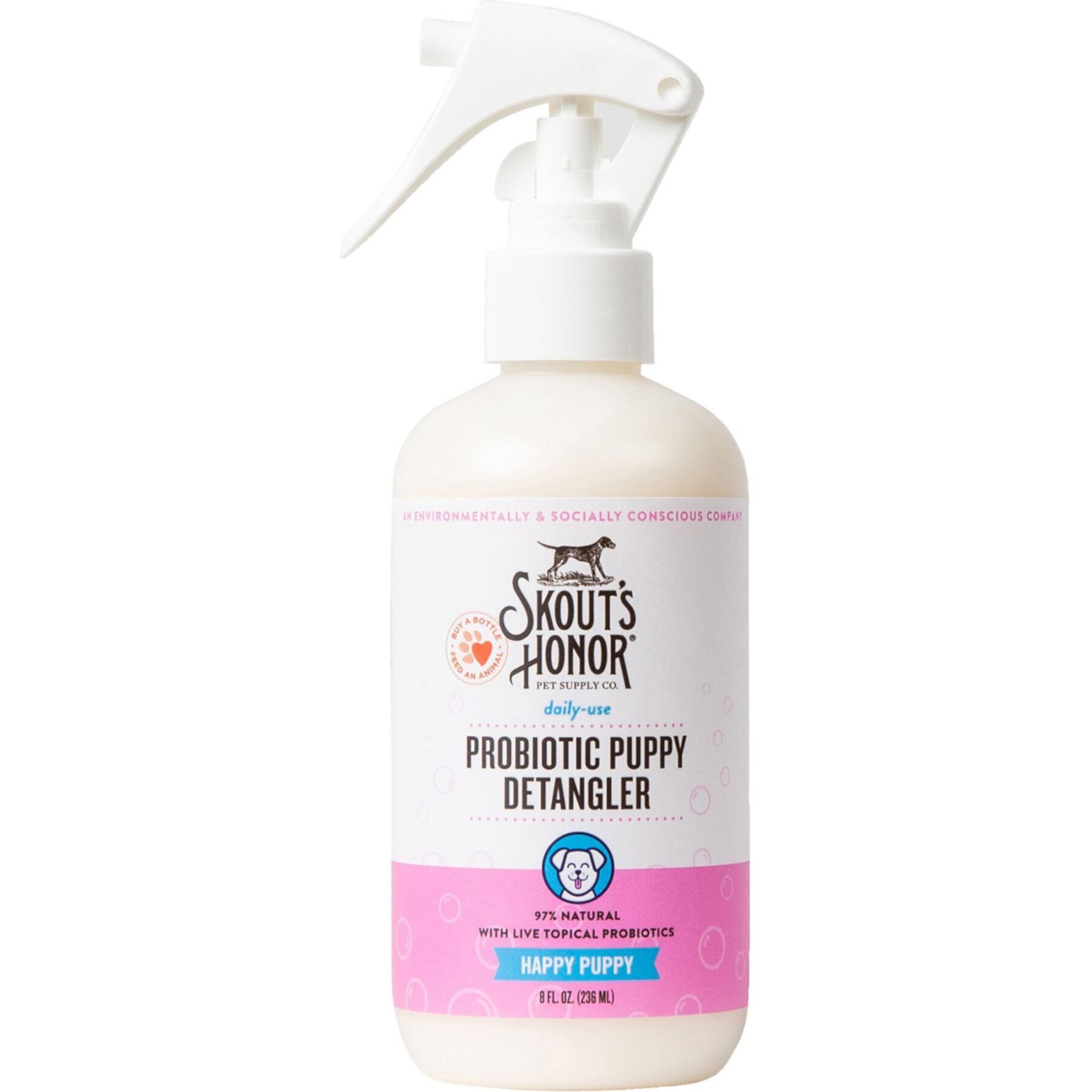 Skout's Honor Happy Puppy Probiotic Daily Use Cat & Dog Hair Detangler Skout'S Honor