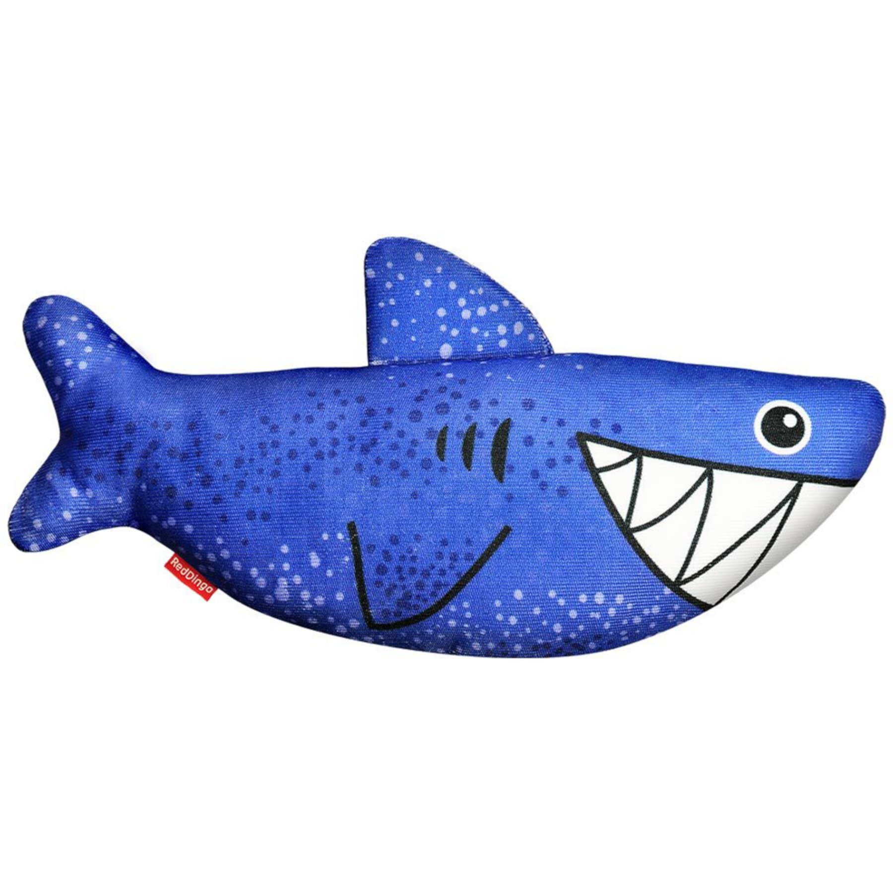 Red Dingo DURABLES Steve the Shark Squeaky Soft Dog Toy Red Dingo