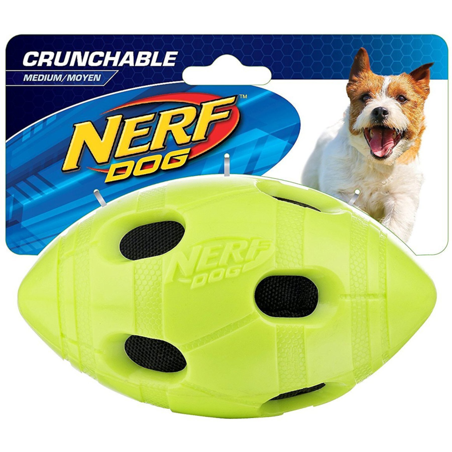 Nerf Dog Crunchable Football Dog Toy Nerf Dog