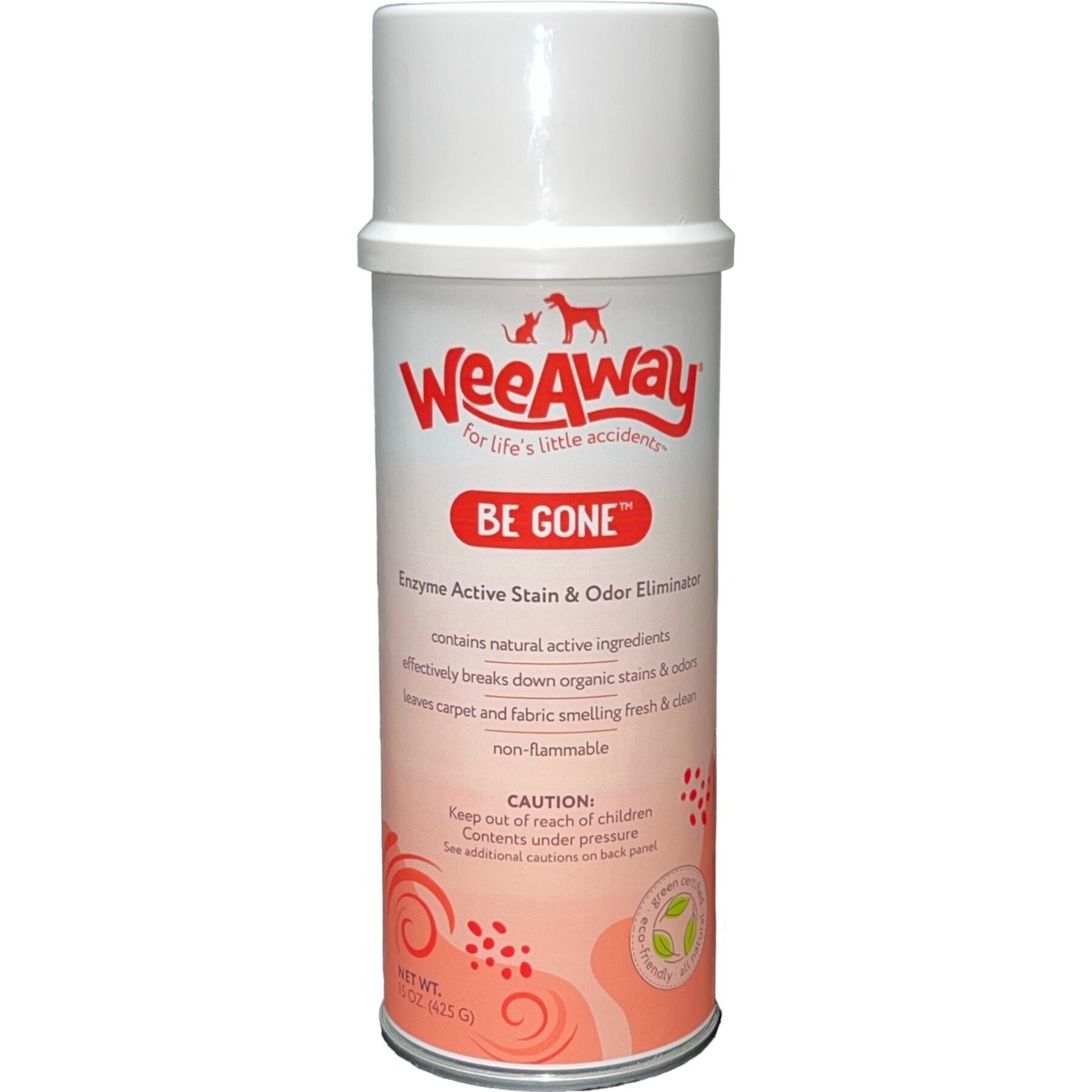 Wee Away Be Gone Enzyme Active Stain & Odor Eliminator for Dogs & Cats Wee Away