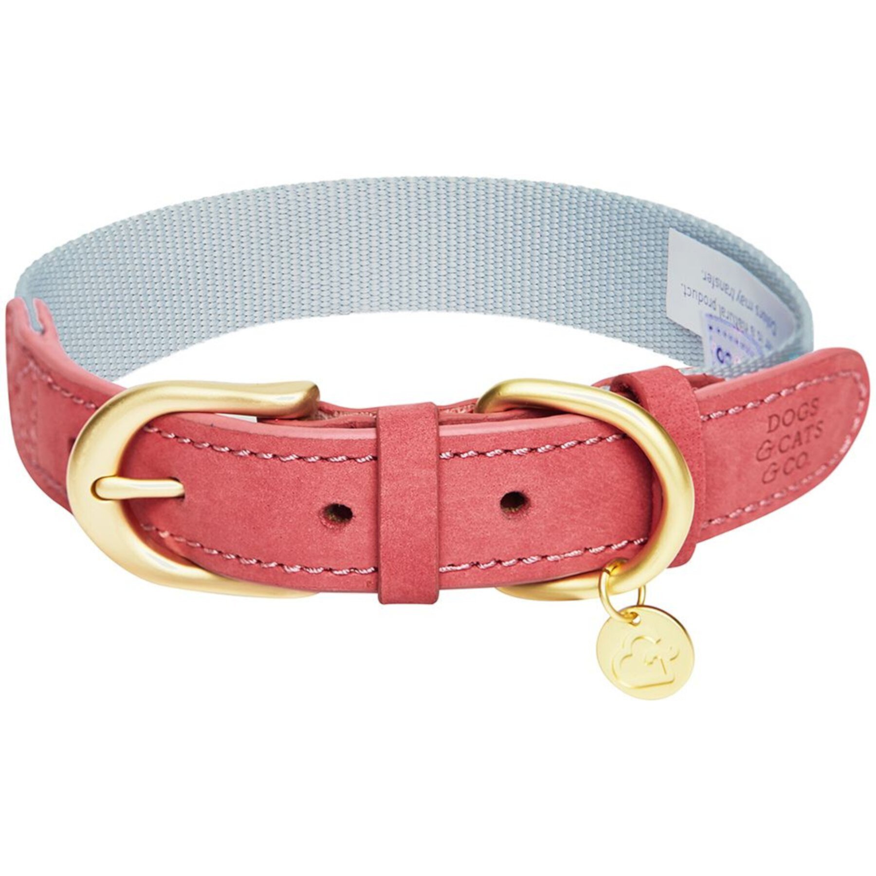 Dogs & Cats & Co. Leather & Polyester Tricolor Striped Suede Dog Collar Dogs & Cats & Co.