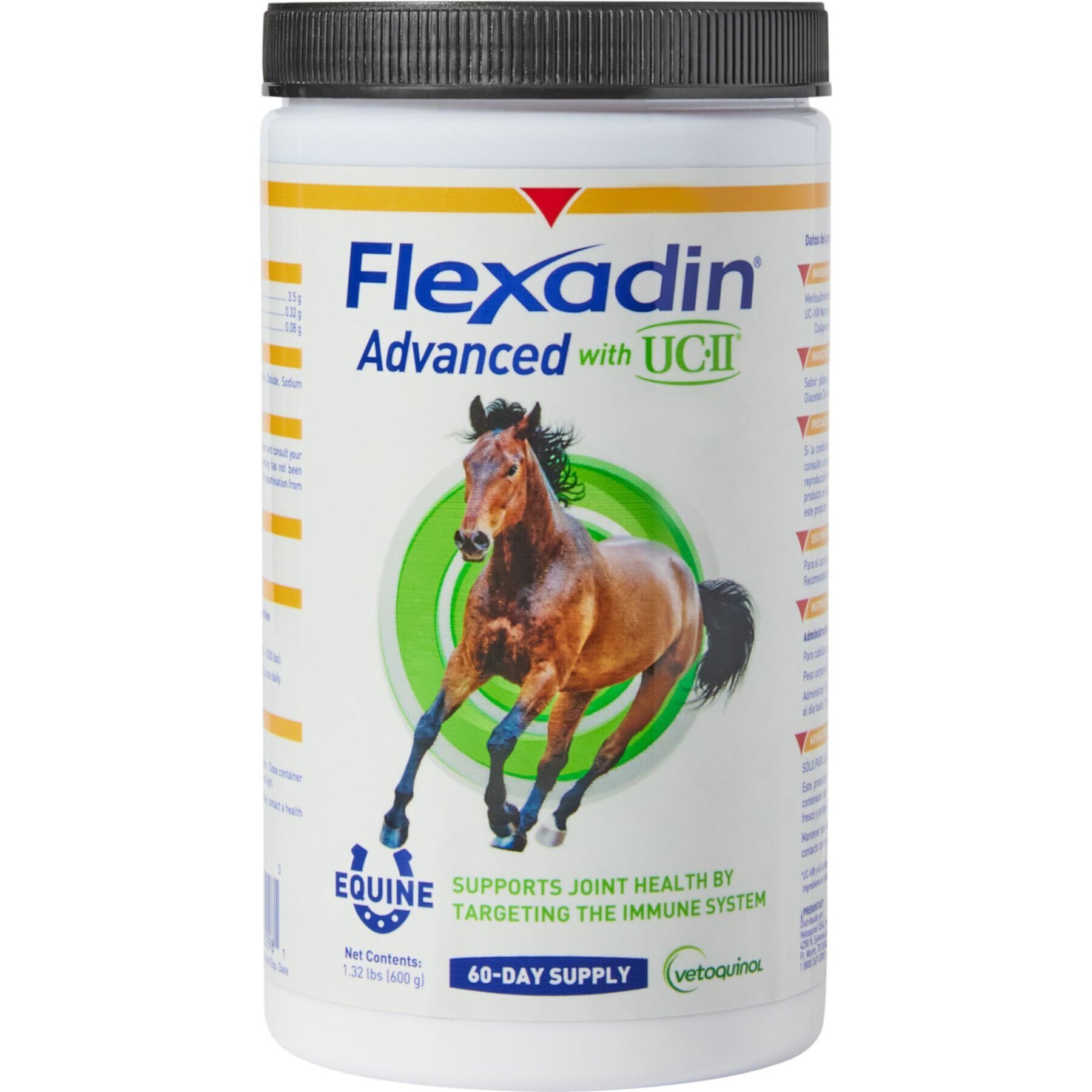 Vetoquinol Flexadin UC-II Joint Health Support Banana Flavor Powder Horse Supplement, 1.32-lb jar Vetoquinol