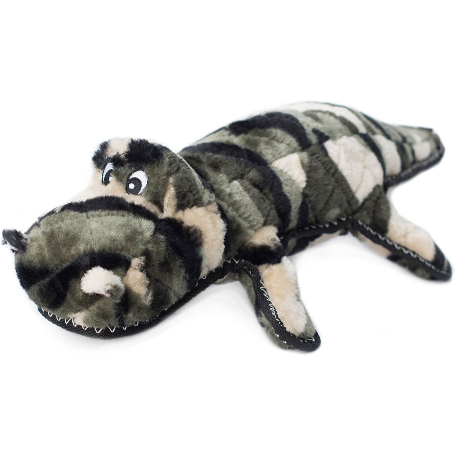 ZippyPaws Camron the Camo Gator Z-Stitch Grunterz Dog Toy Zippypaws