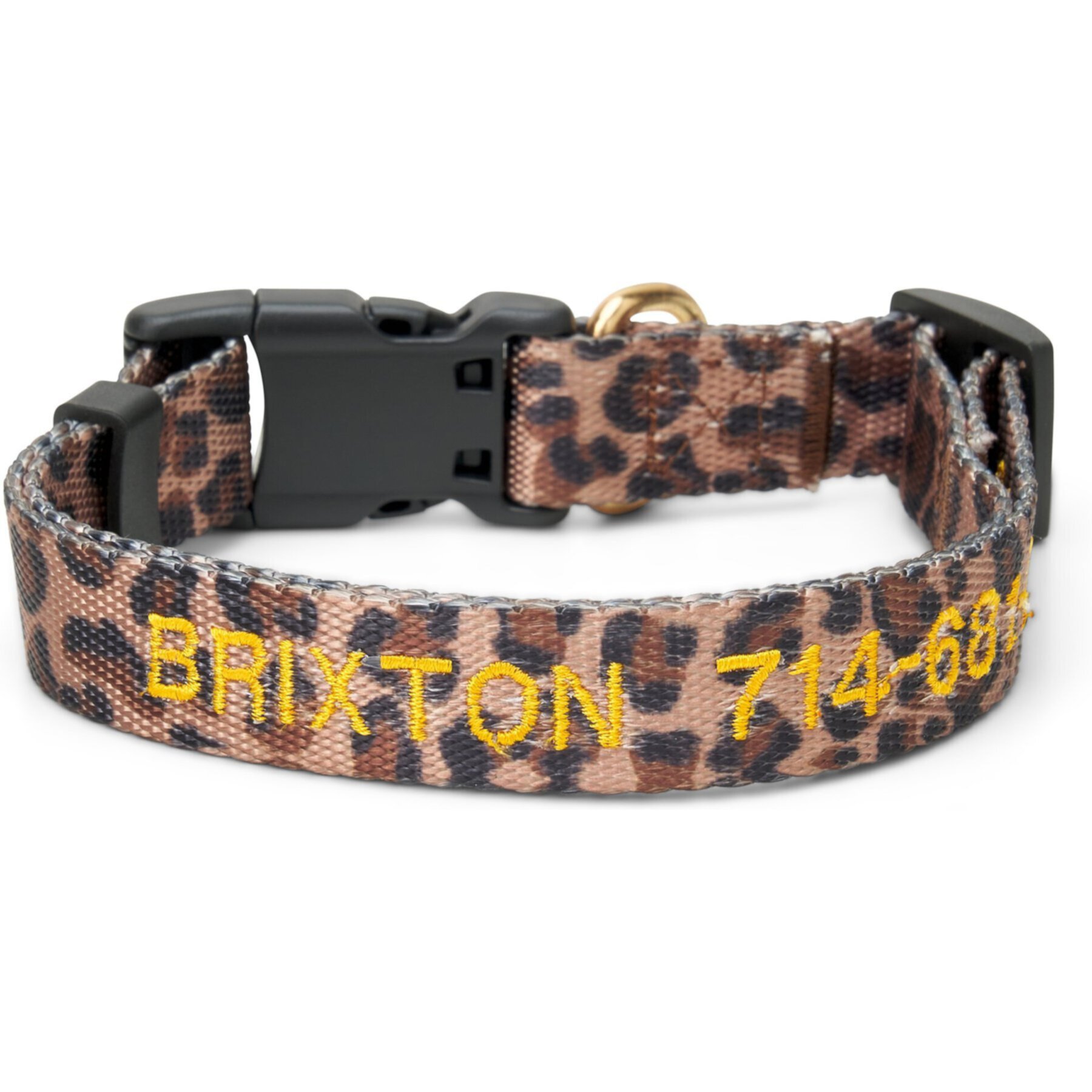 Boulevard Personalized Leopard Dog Collar Boulevard