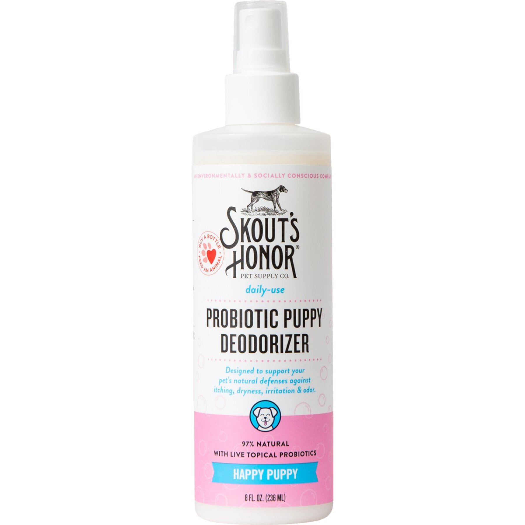 Skout's Honor Happy Puppy Probiotic Daily Use Cat & Dog Deodorizing Spray Skout'S Honor