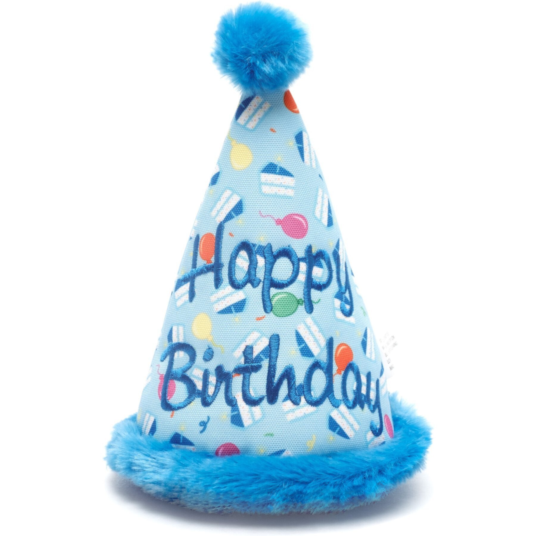 The Worthy Dog Birthday Hat Squeaky Plush Dog Toy The Worthy Dog