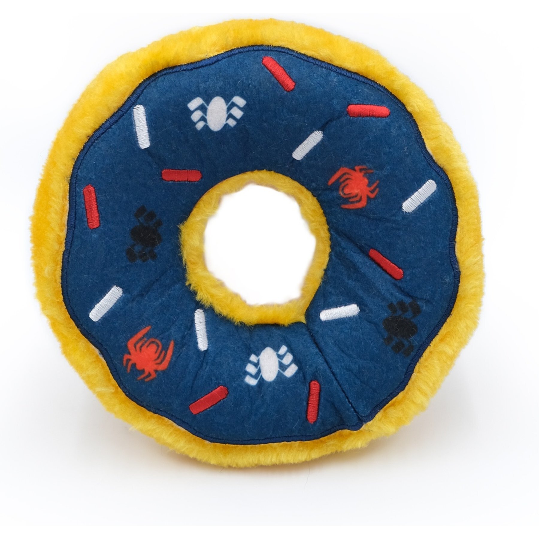 ZippyPaws Marvel Donut Spider-Man Dog Plush Toy, Blue Zippypaws