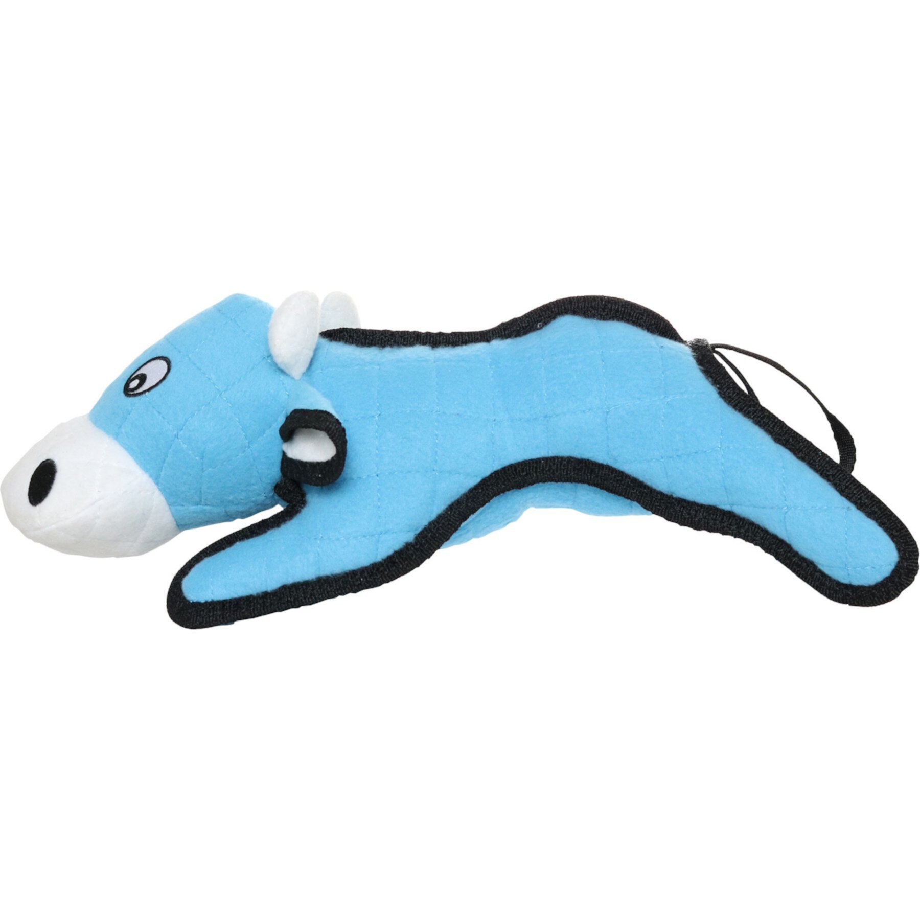 Tuffy's Barnyard Cow Squeaky Plush Dog Toy, Blue Tuffy's