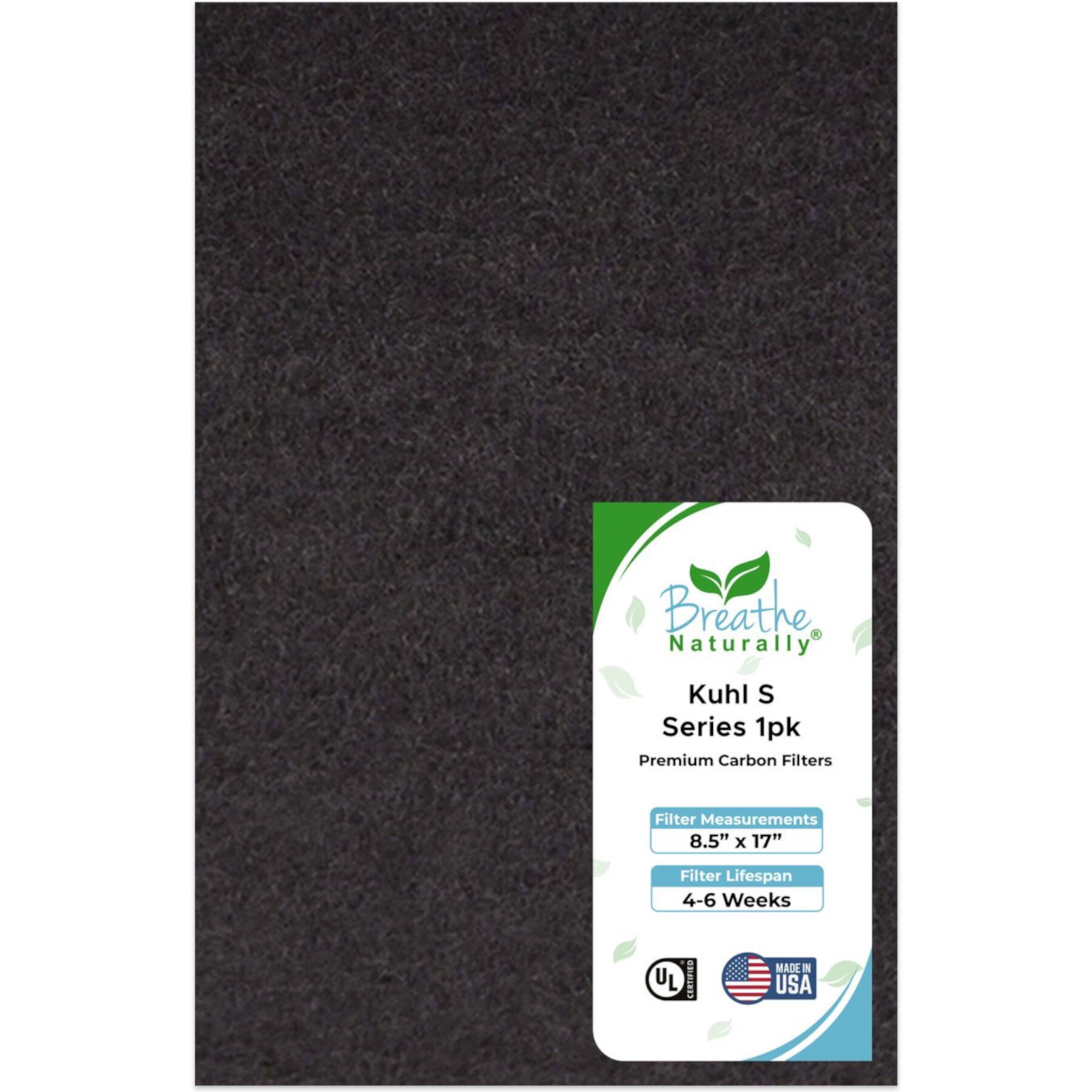 Breathe Naturally Replacement Carbon Prefilters for Kuhl "S" Series Air Purifiers Breathe Naturally