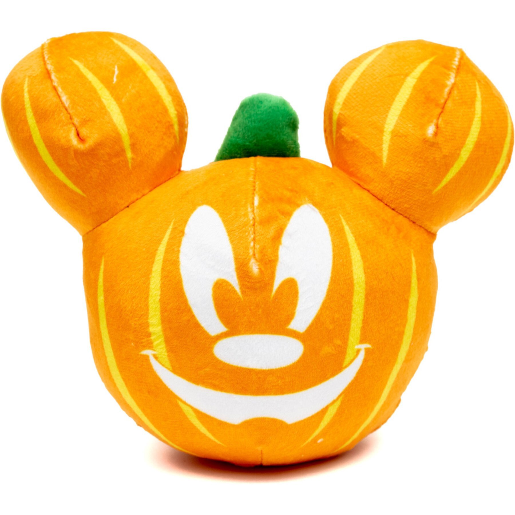 Buckle-Down Disney Halloween Mickey Mouse Pumpkin Face Squeaky Plush Dog Toy, Orange Buckle-Down