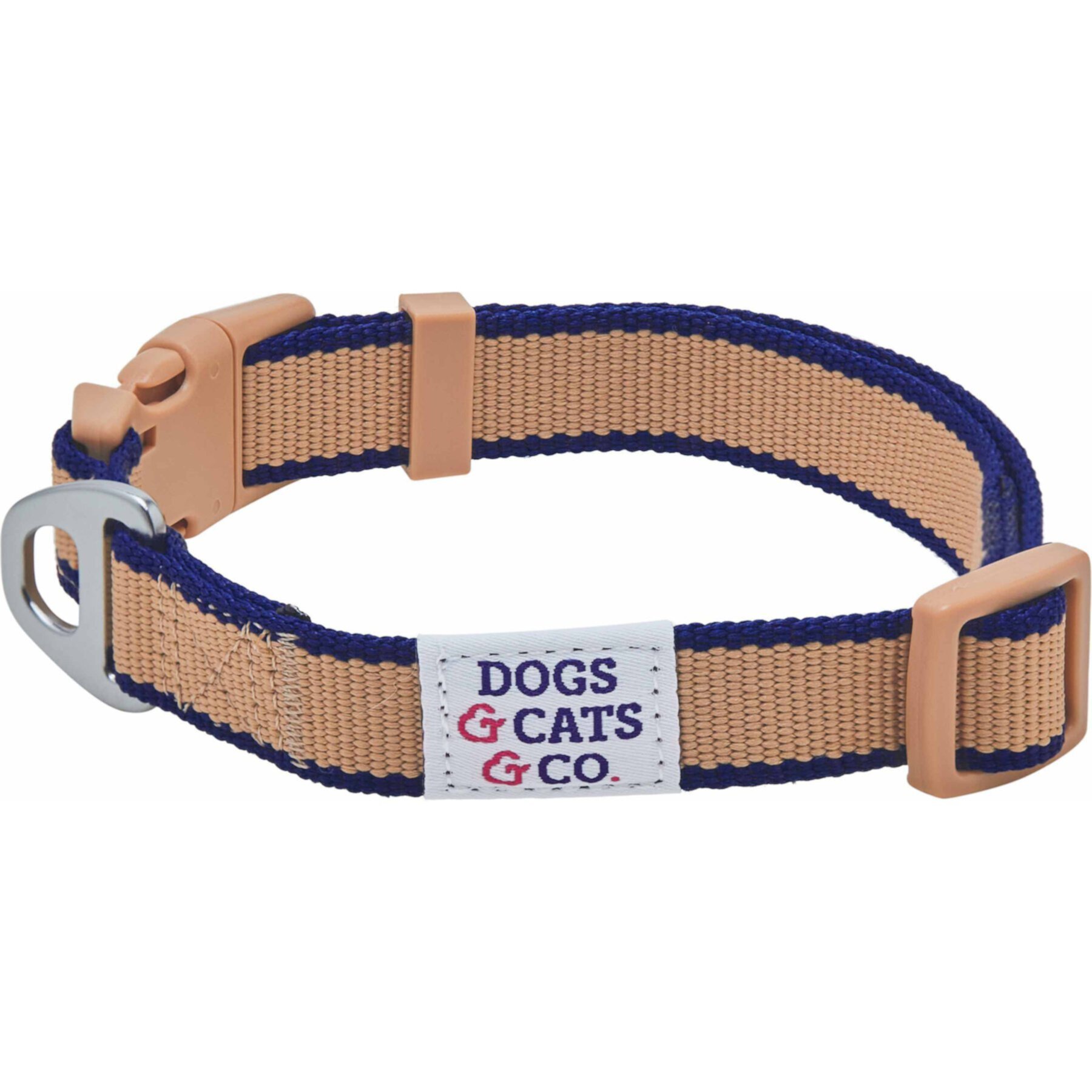 Dogs & Cats & Co. Contrast Striped Polyester Dog Collar Dogs & Cats & Co.