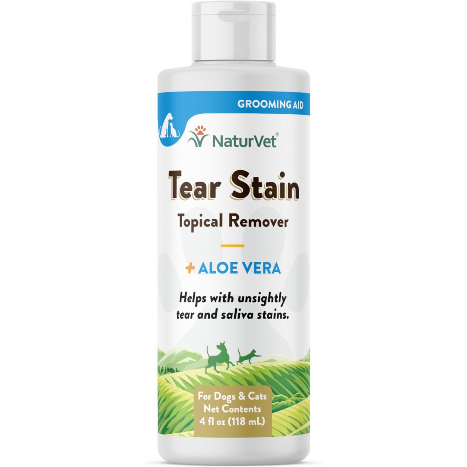 NaturVet Tear Stain Remover Dog & Cat Liquid Topical Formula NaturVet