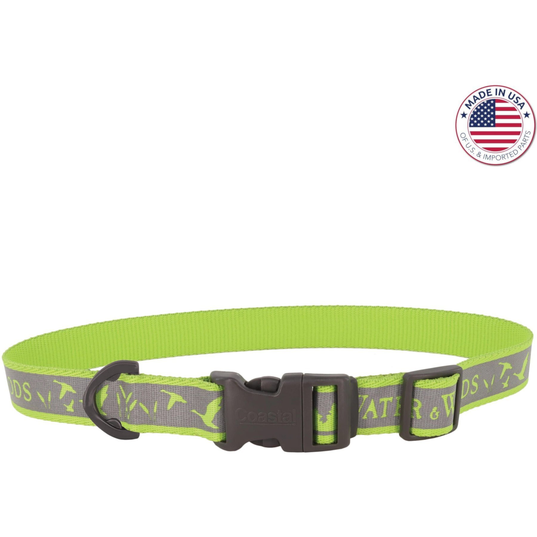 Water & Woods Adjustable Reflective Dog Collar Water & Woods