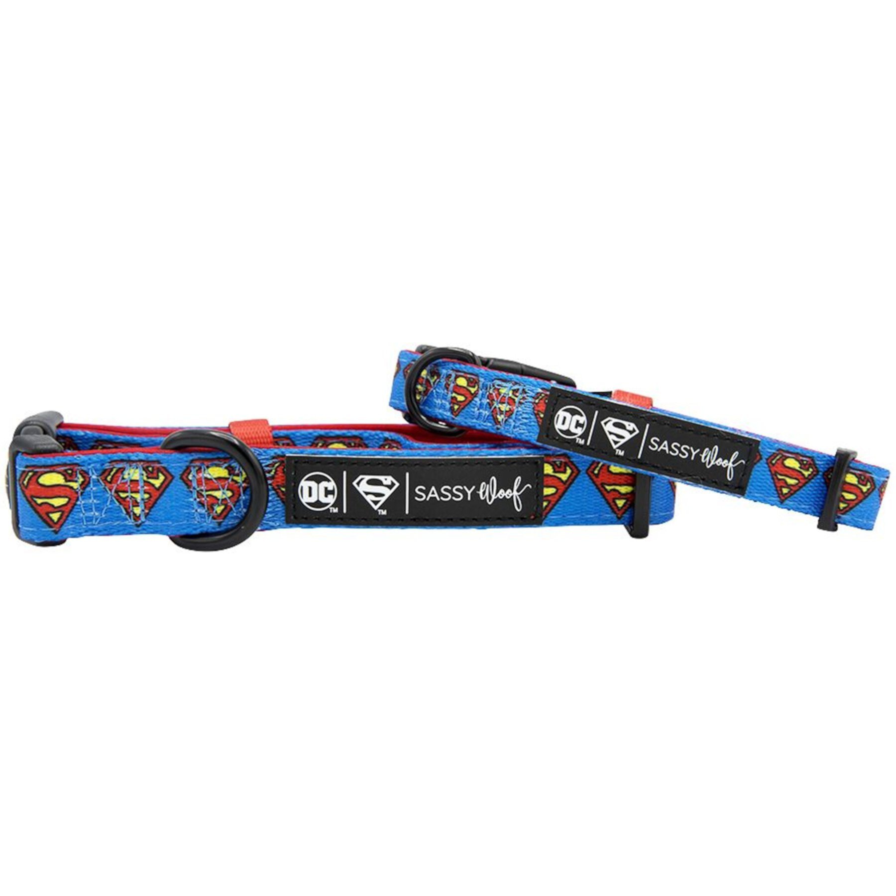 Sassy Woof Superman Dog Collar, Blue Sassy Woof