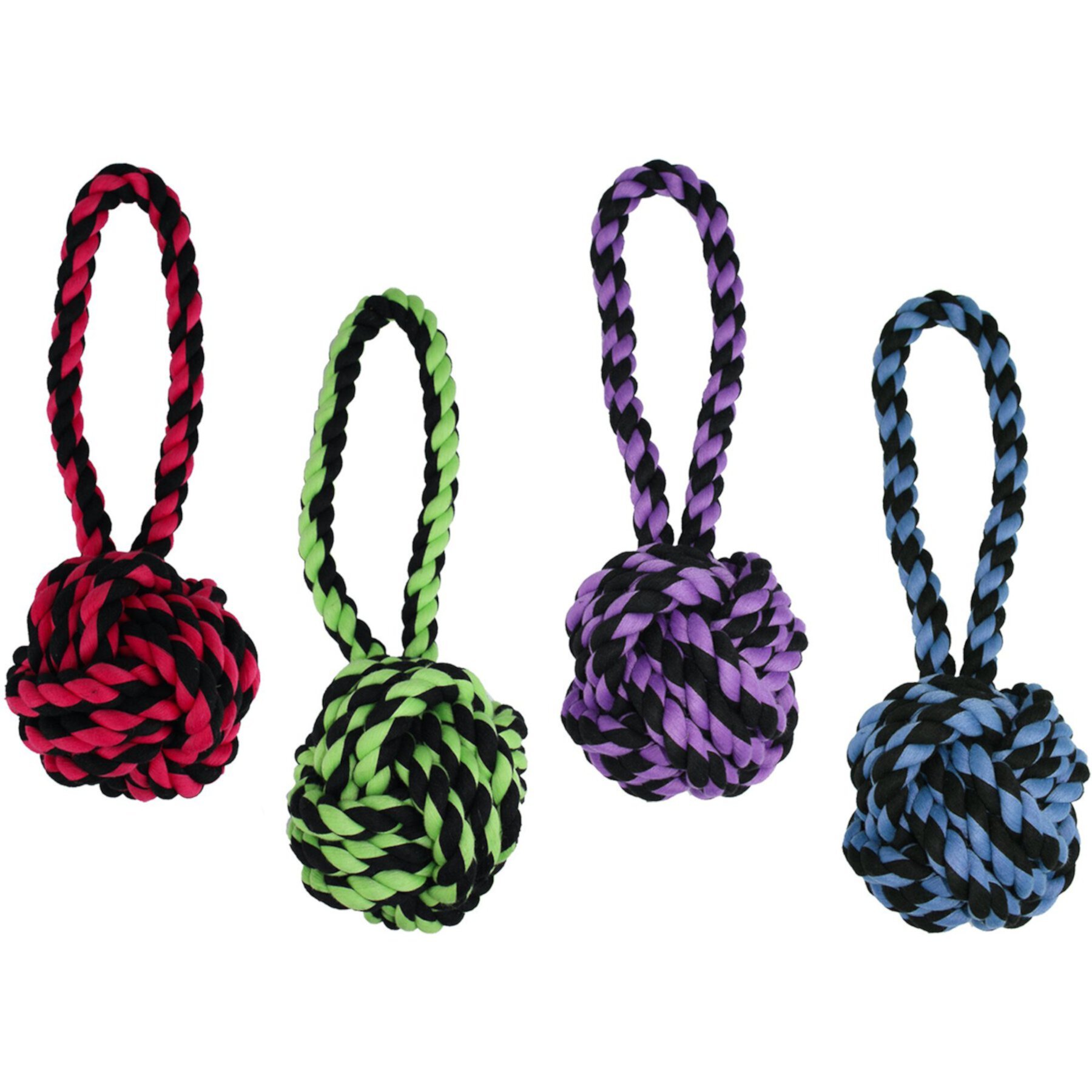 Multipet Nuts for Knots Heavy Duty Rope with Tug Dog Toy, Color Varies Multipet