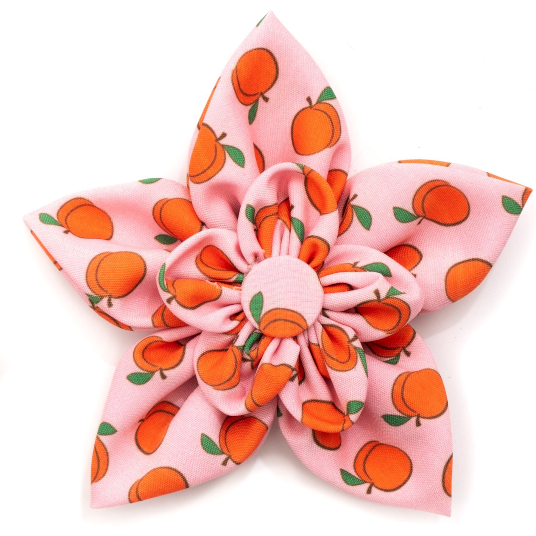 The Worthy Dog Peachy Keen Flower Dog Collar Accessory, Peach The Worthy Dog