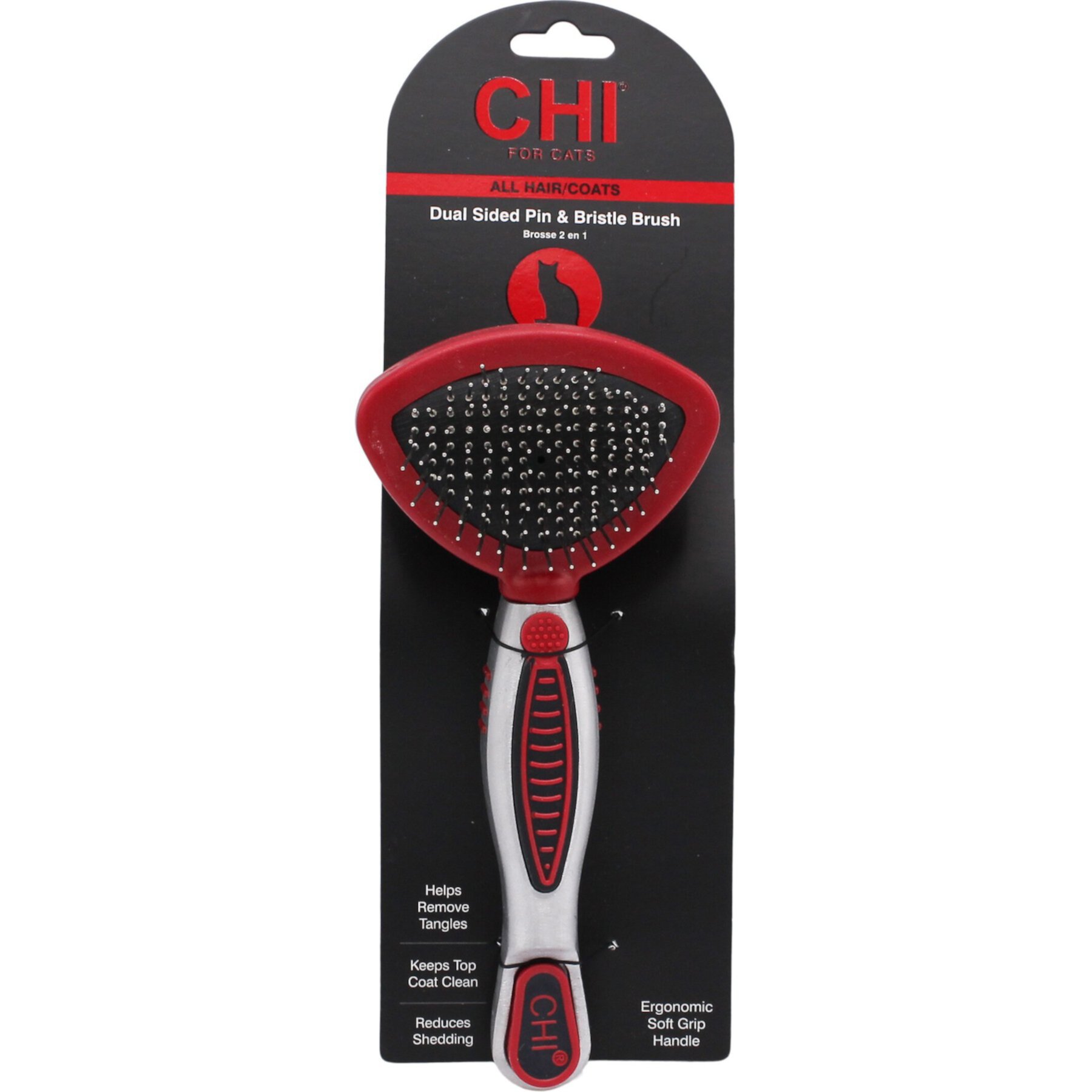 CHI Dual Sided Pin & Bristle Cat Brush Chi