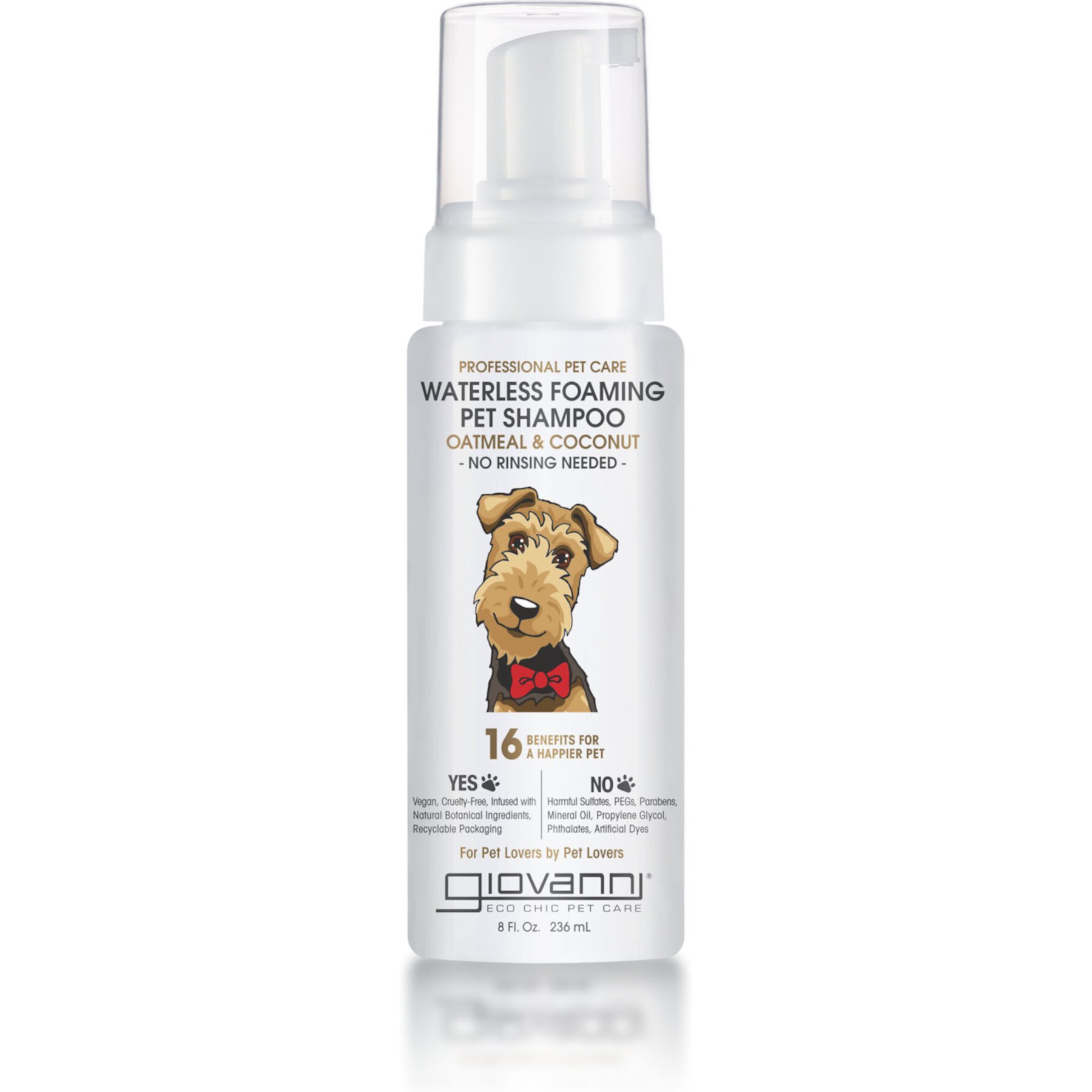 Giovanni Professional Waterless Foaming Oatmeal & Coconut Dog Shampoo Giovanni