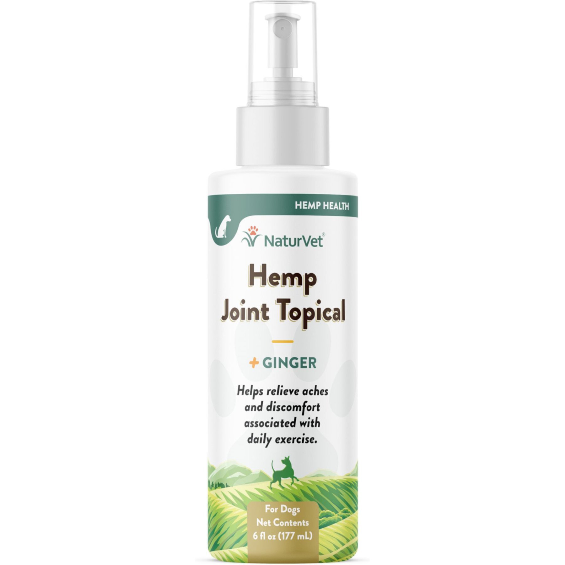 NaturVet Hemp Joint Topical with Ginger Dog Spray NaturVet