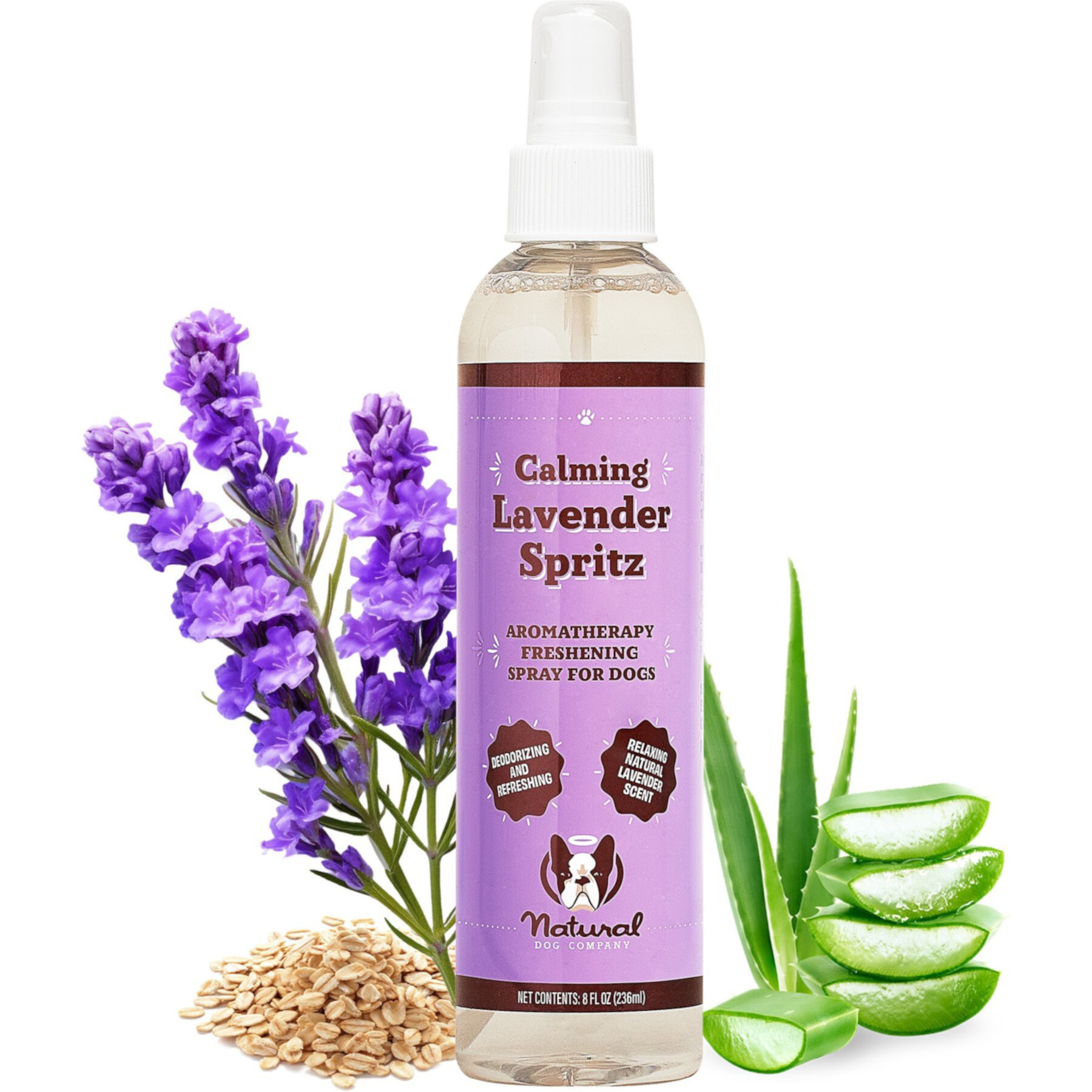 Natural Dog Company Lavender Spritz Dog Deodorizing Spray, 8-fl oz bottle Natural Dog Company