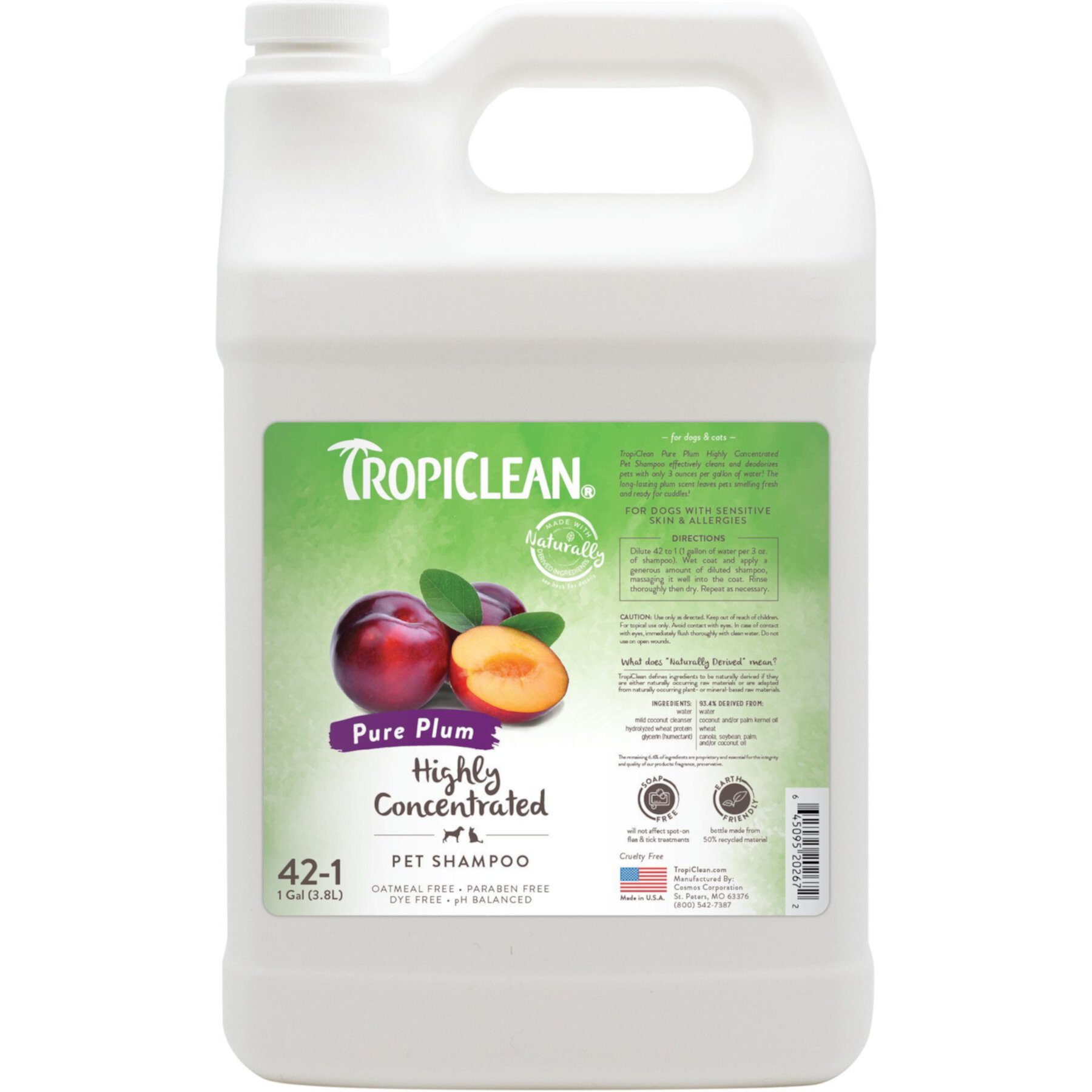 TropiClean Pure Plum Highly Concentrated Dog & Cat Shampoo TropiClean