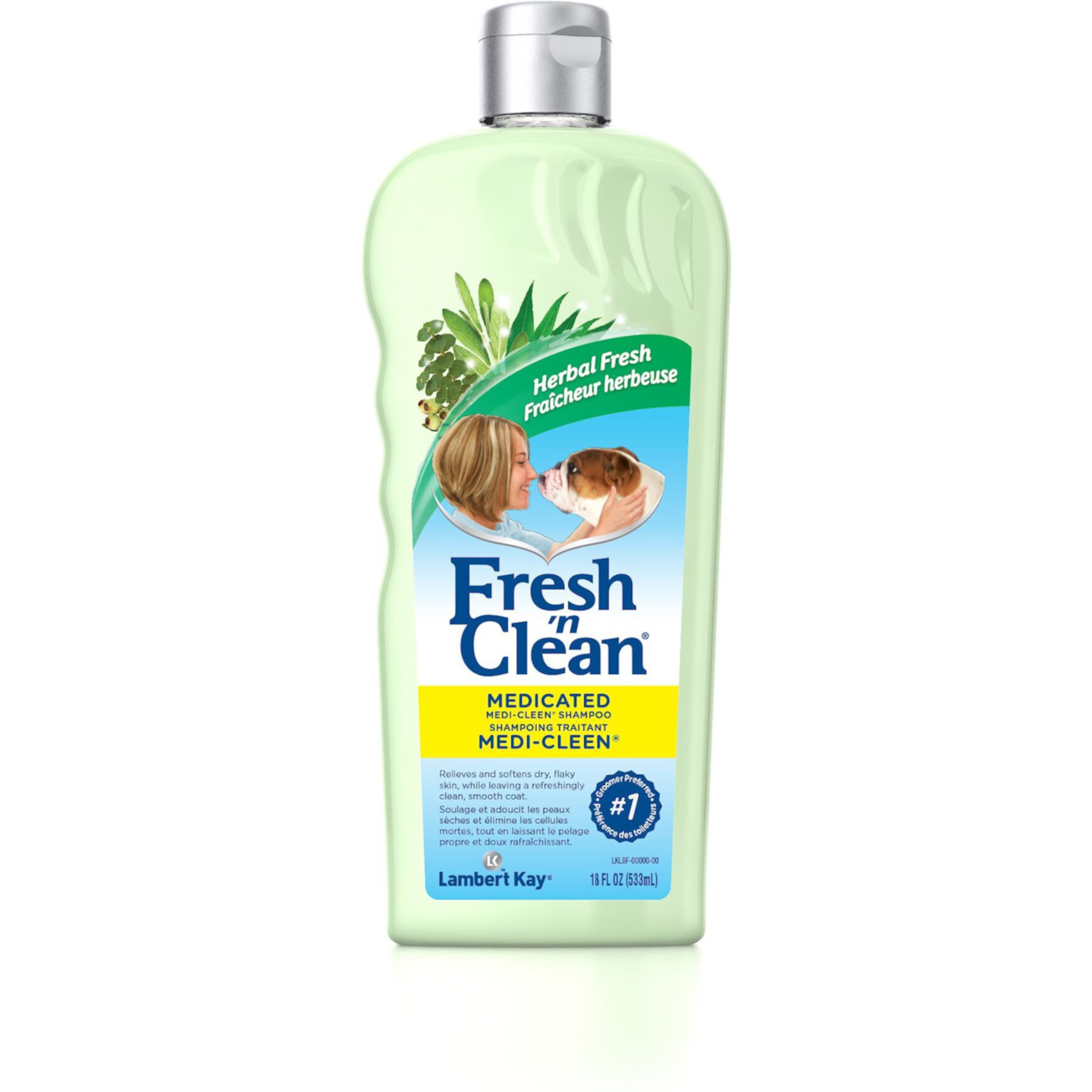 PetAg Fresh 'n Clean Medicated Medi-Cleen Dog Shampoo, Fragrance Free, 18-oz bottle PetAg