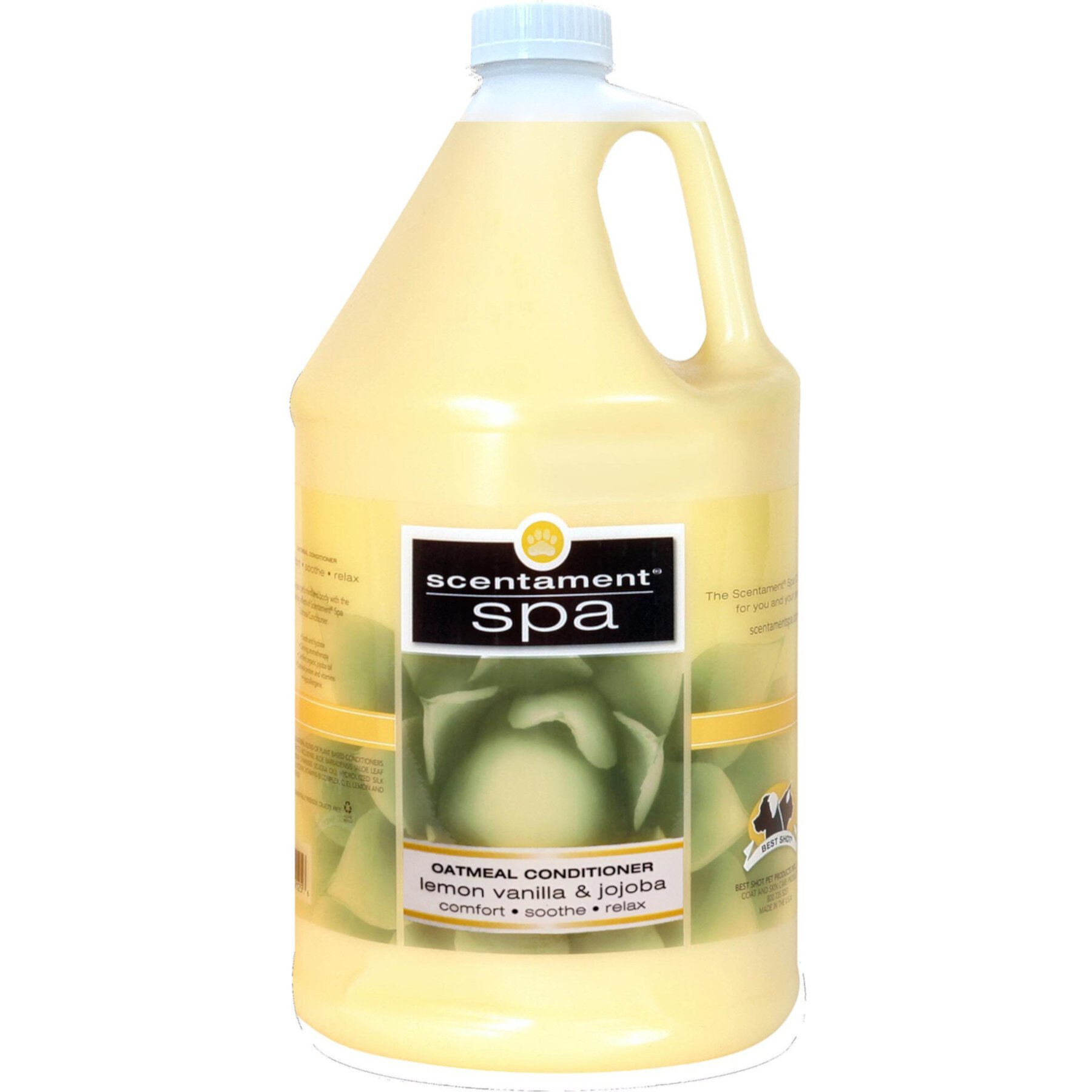 Best Shot Scentament Spa Oatmeal Lemon Vanilla & Jojoba Dog & Cat Conditioner, 1-gal bottle Best Shot