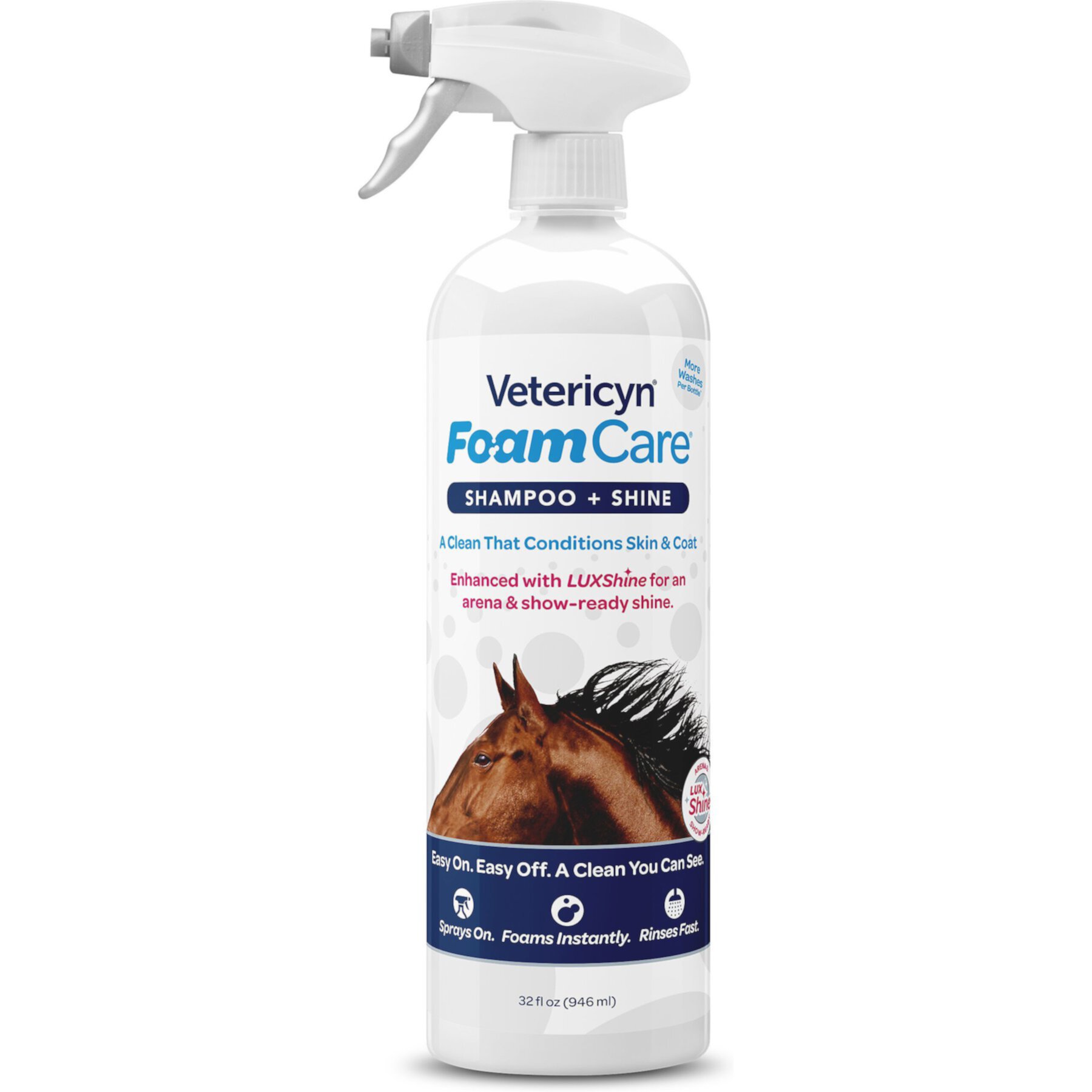 Vetericyn FoamCare Equine Shampoo, 32-fl oz bottle Vetericyn