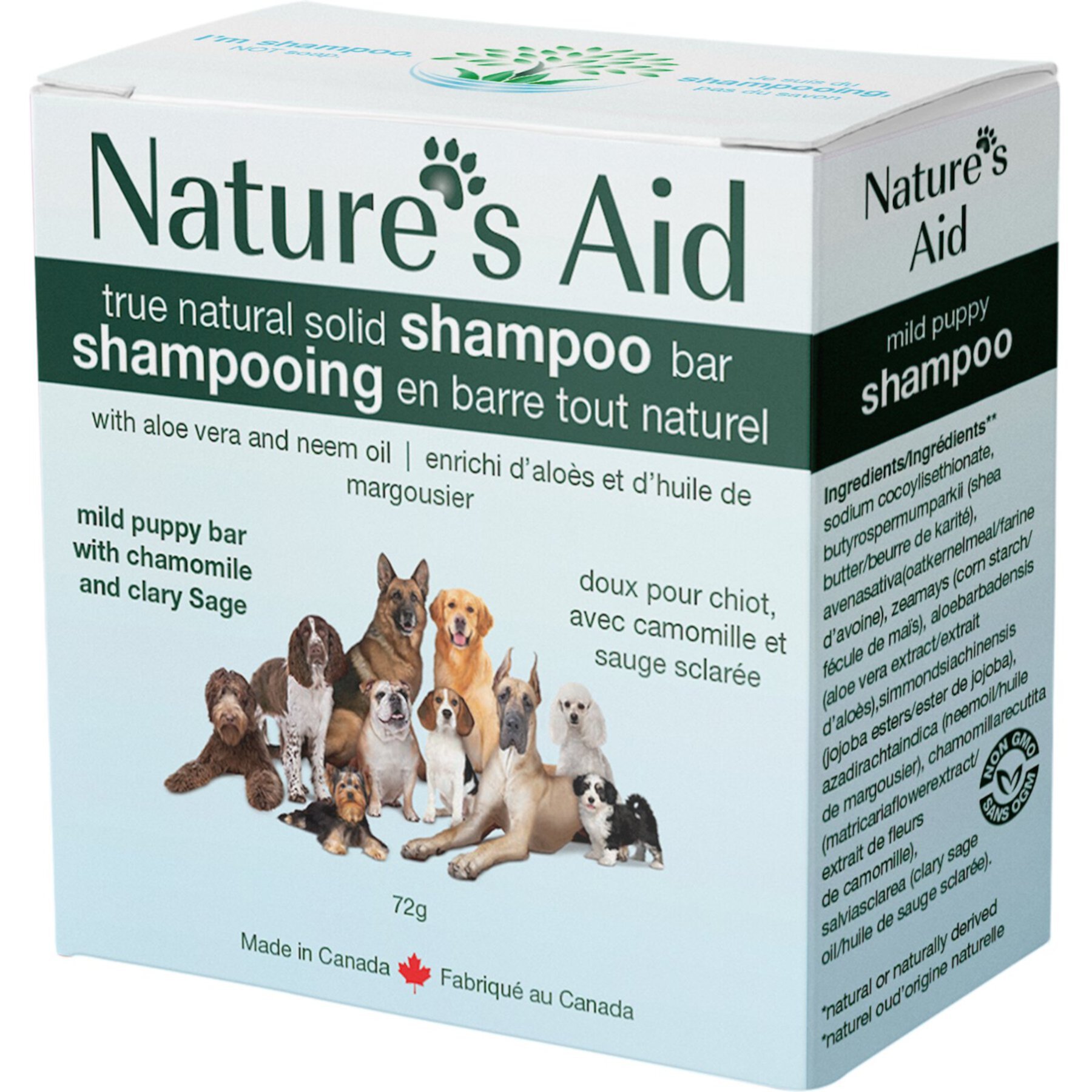 Nature's Aid True Natural Solid Chamomile & Clary Sage Puppy Shampoo Bar Nature's Aid