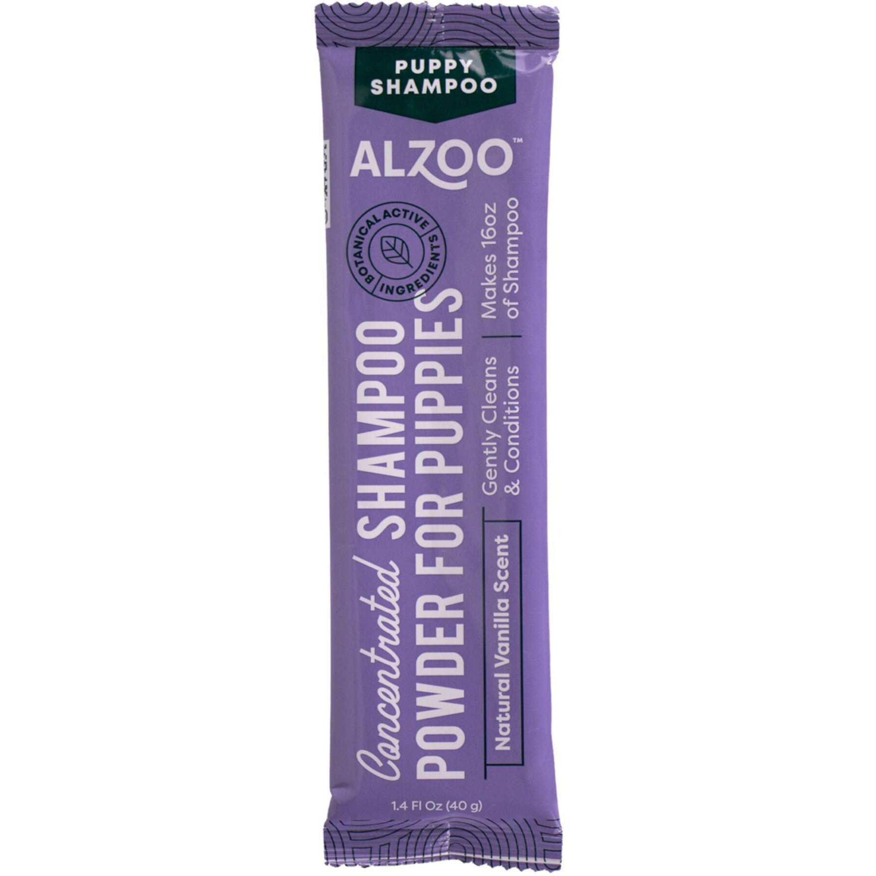 ALZOO Concentrated Puppy Shampoo Powder Refill, Vanilla Scent Alzoo