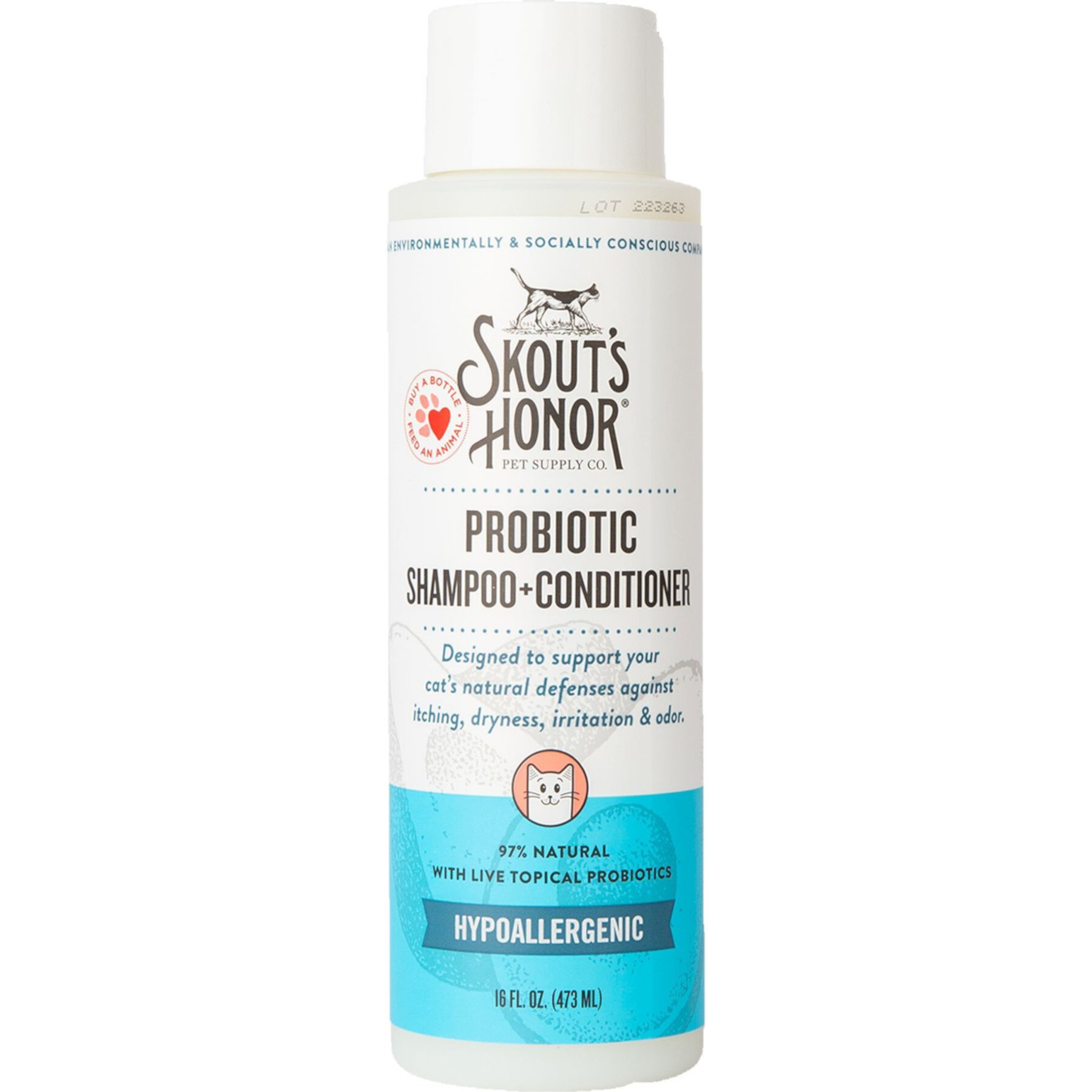 Skout's Honor Probiotic Fragrance Free Cat Shampoo & Conditioner Skout'S Honor