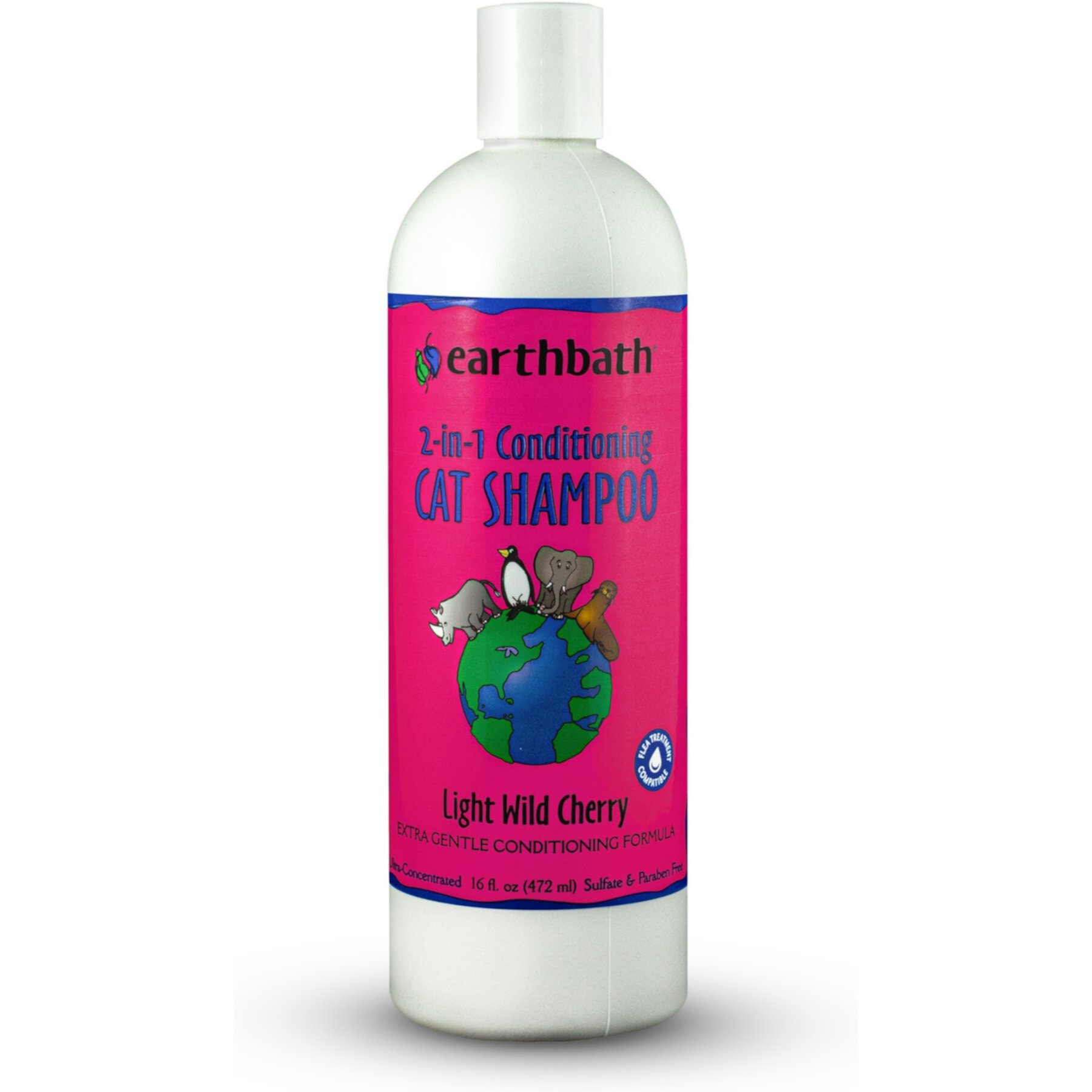 Earthbath 2-in-1 Light Wild Cherry Conditioning Cat Shampoo earthbath