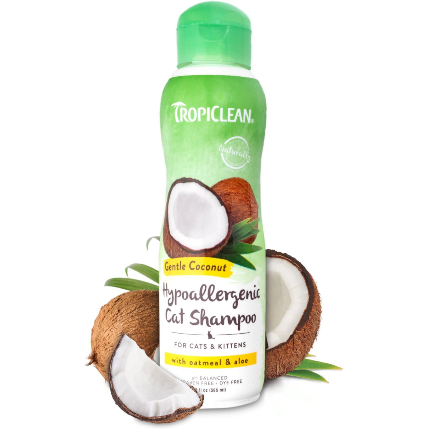 TropiClean Gentle Coconut Hypoallergenic Cat Shampoo TropiClean