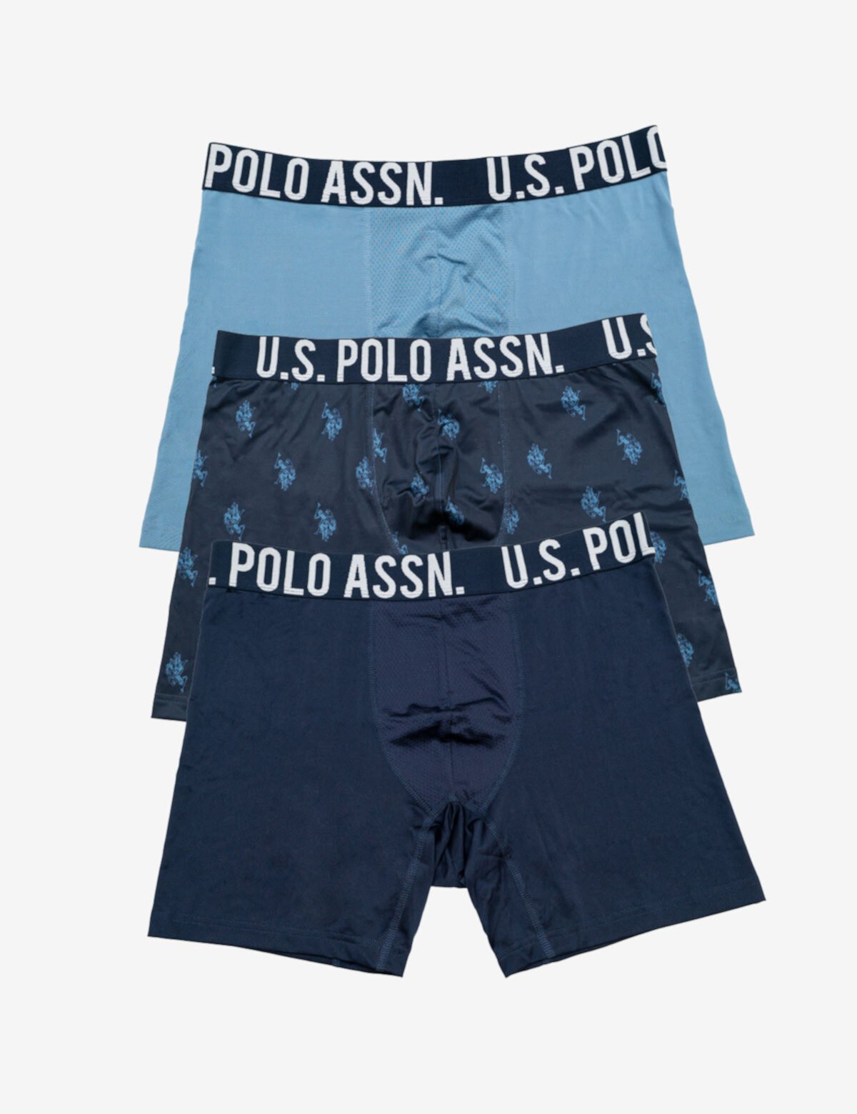 Боксеры U.S. Polo Assn. в упаковке из 3 штук, воздухопроницаемая сетка, эластичный пояс U.S. Polo Assn.