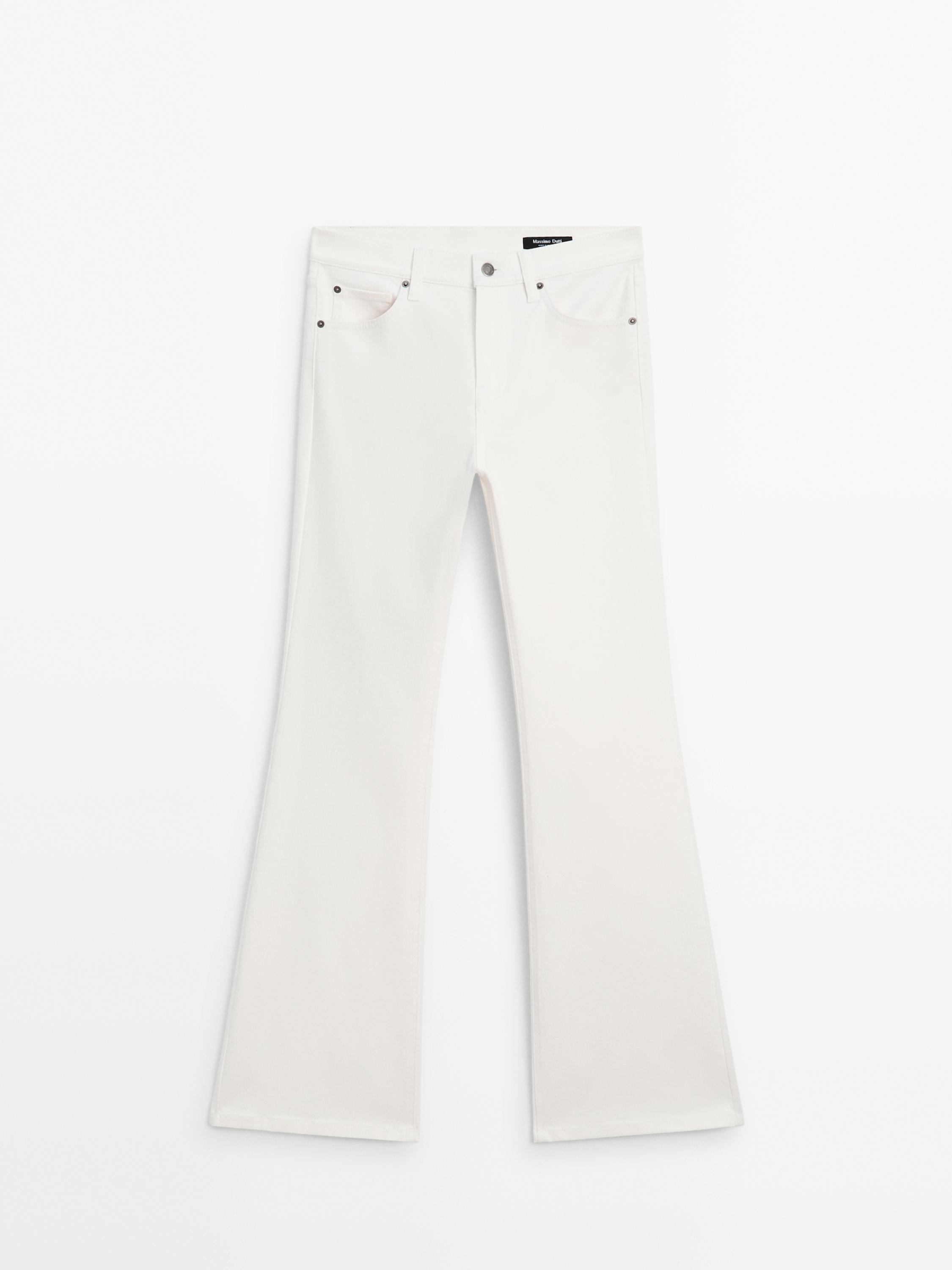 High-waist skinny flared jeans Massimo Dutti