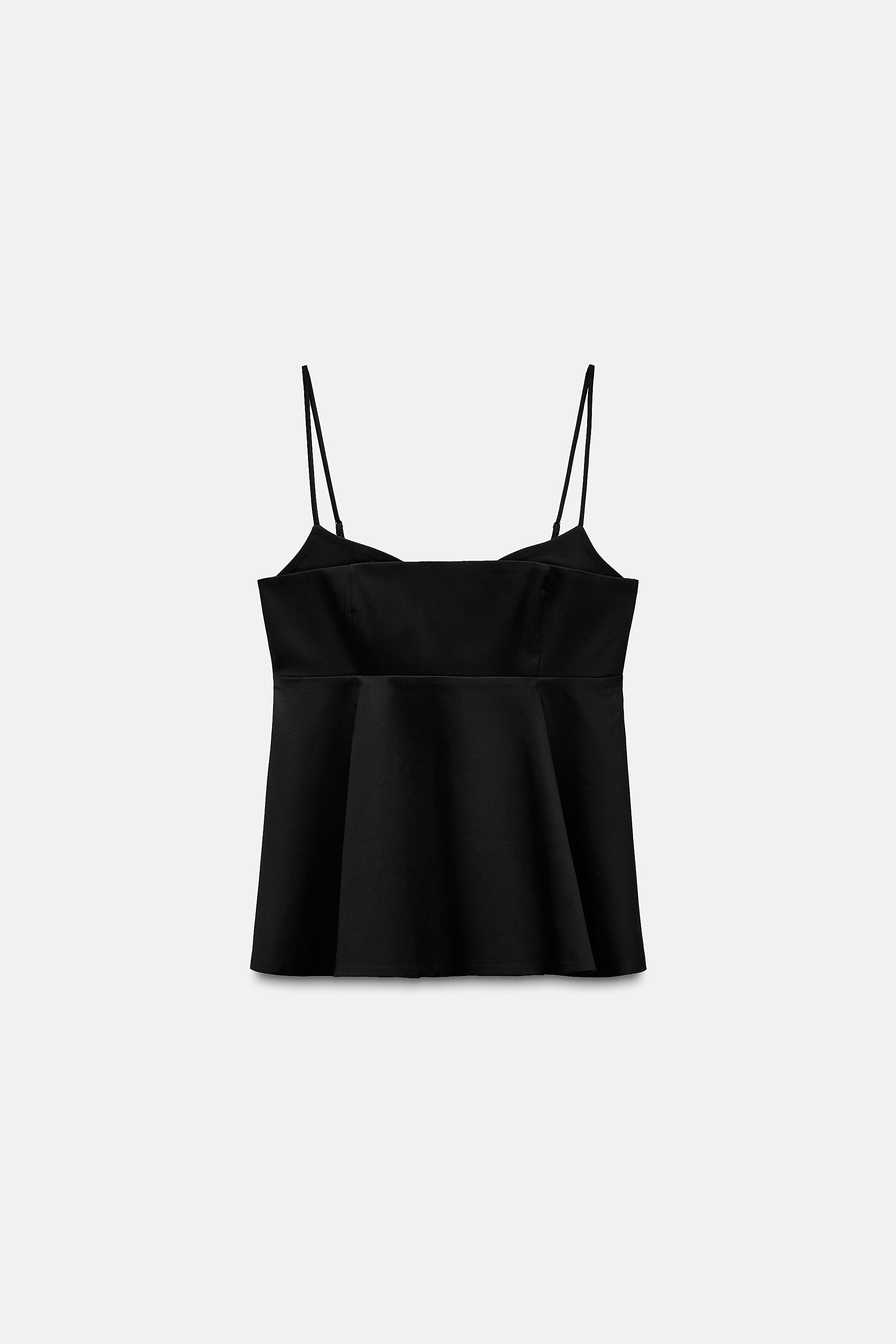 STRAPPY PEPLUM EFFECT TOP Zara