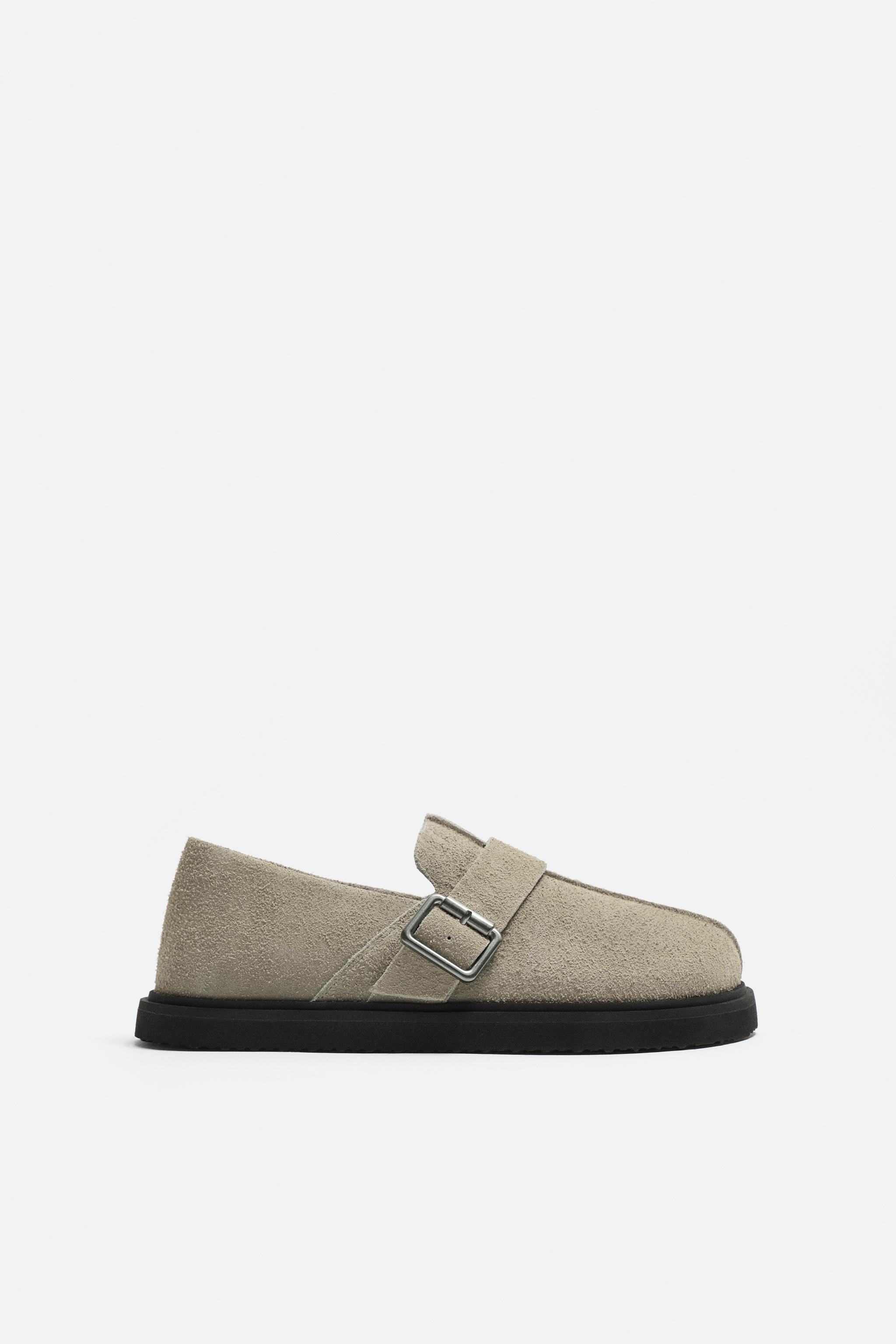 BUCKLE LEATHER CLOGS Zara